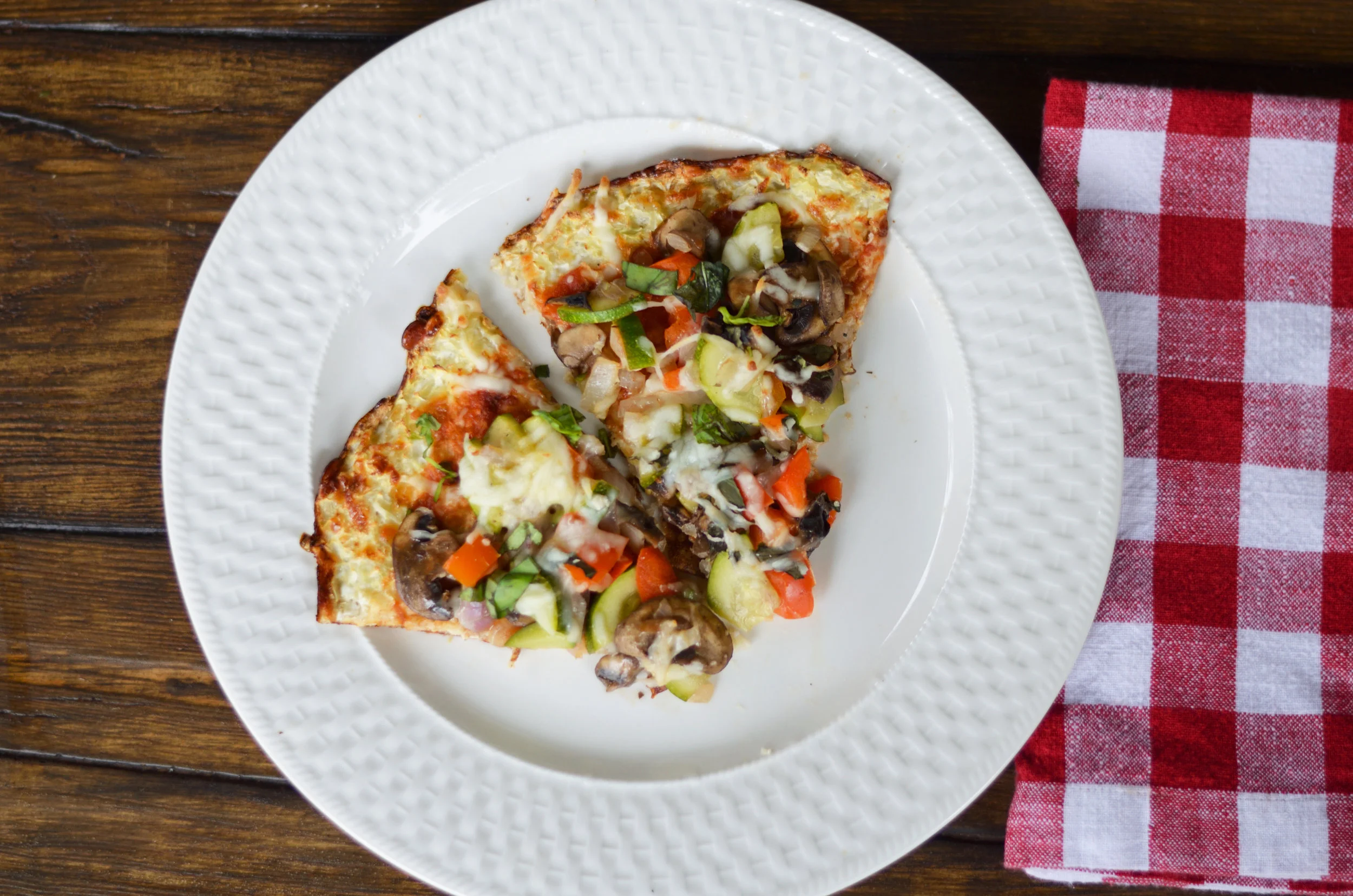 Summer Veggie Pizza with Cauliflower Crust
