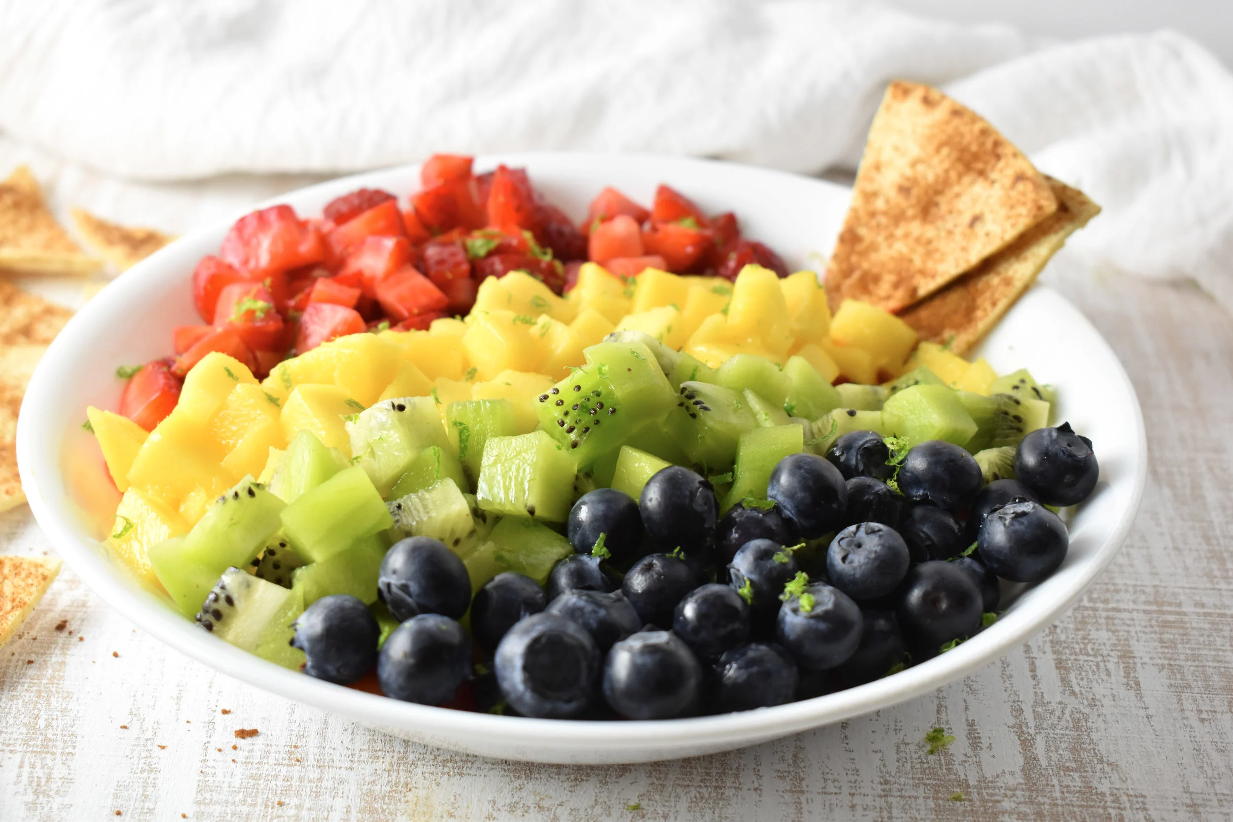 Fruit Salsa with Cinnamon Tortilla Chips