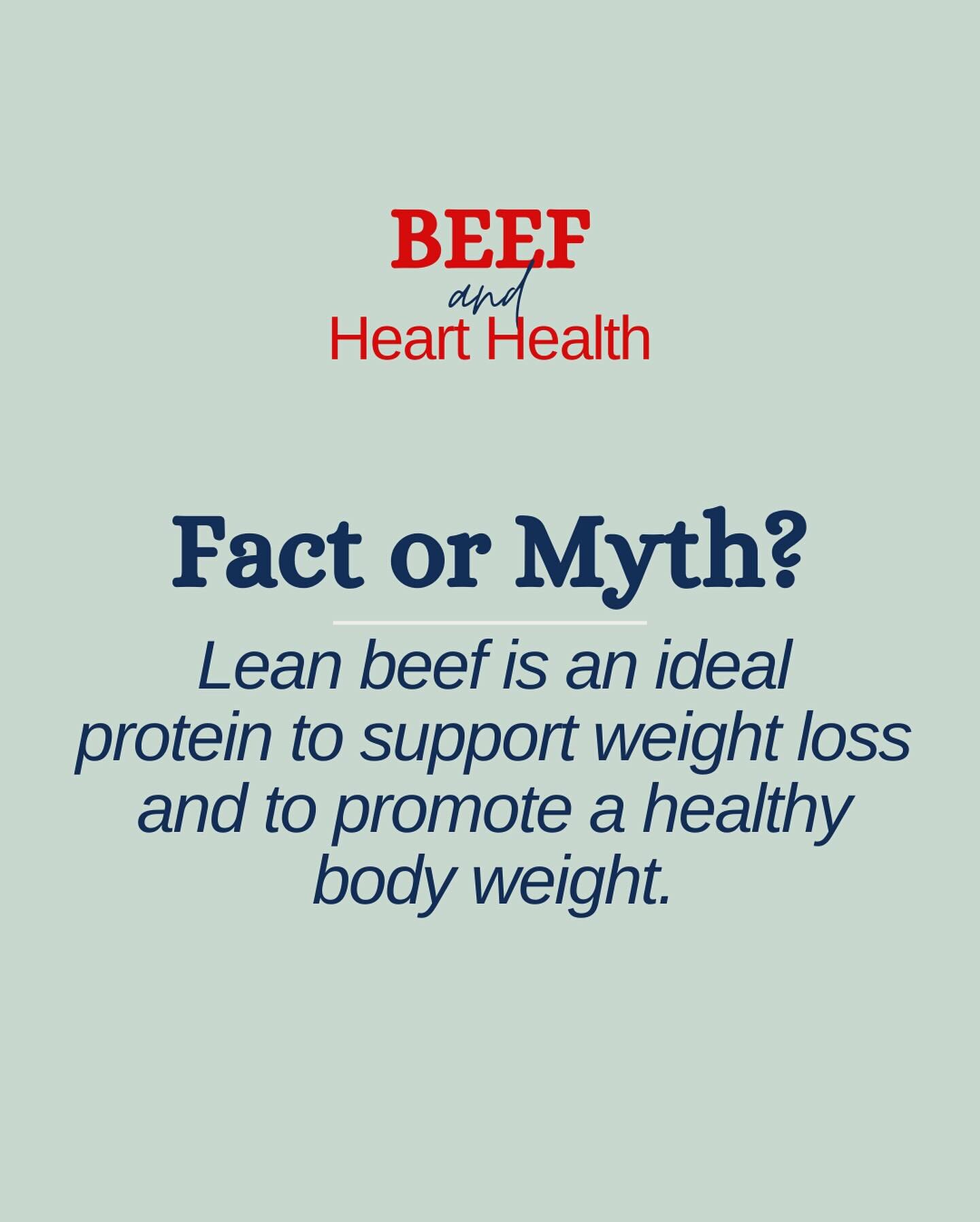 #sponsored  FACT:  Lean beef is an ideal protein to support weight loss and to promote a healthy body weight. 

Reaching a healthy body weight decreases risk for both heart disease and diabetes, and protein plays a key role in helping you do this. 