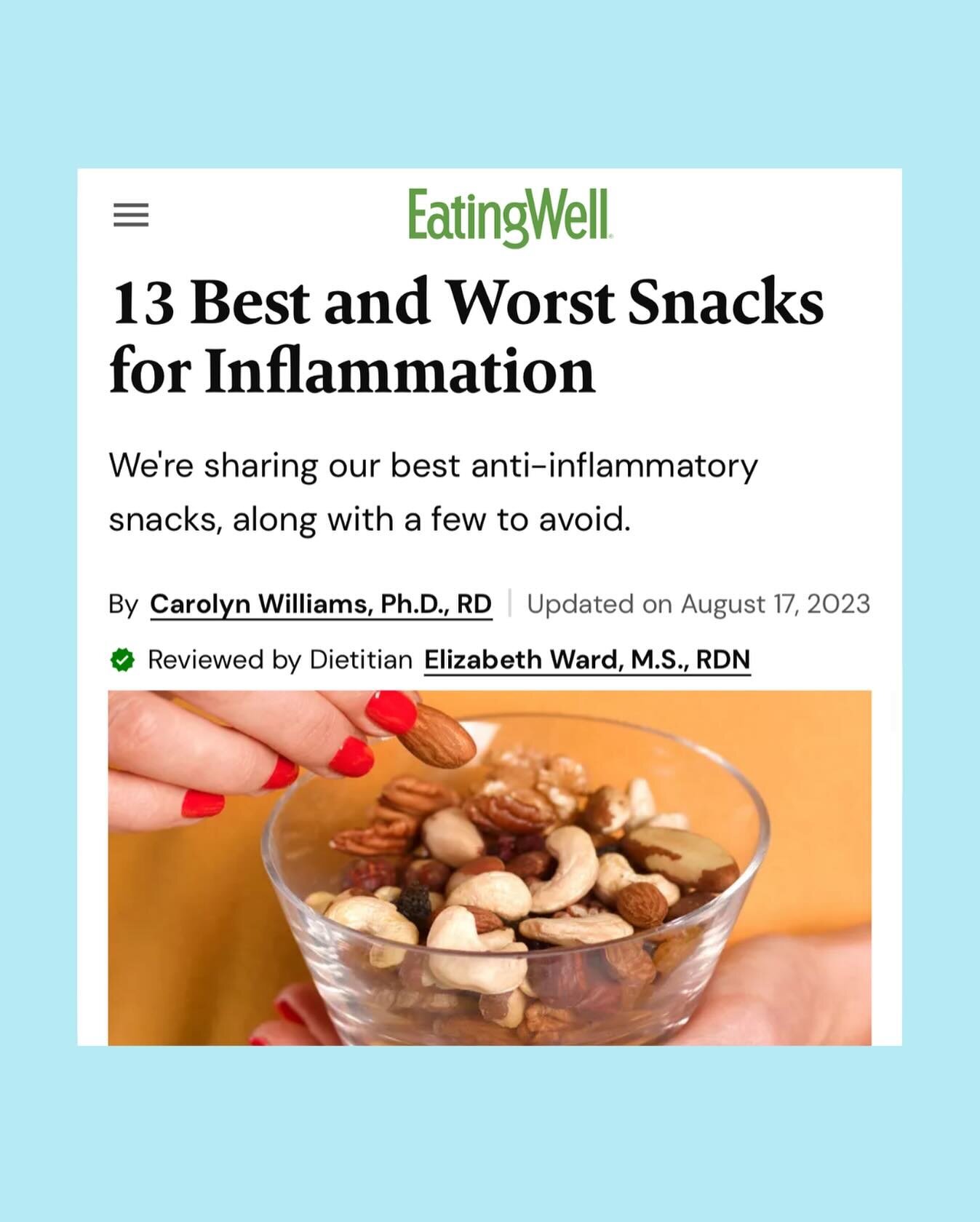 Stocking up on food for the week? Check out these top snacks before you head to the grocery. 

Comment SNACKS below for the article. 

#antiinflammatorydiet #mealsthatheal #inflammation #eatingwell #snacktime #healthysnackideas #healyourbody #chronic
