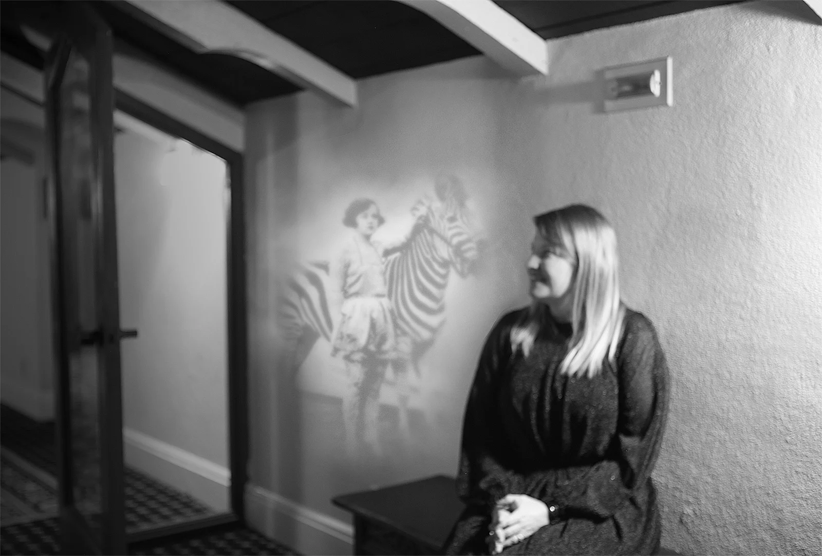 THE ZEBRA'S FAN Carly, by accident, gave her pet zebra a scare. Answered back by a kick that sent her into the air.