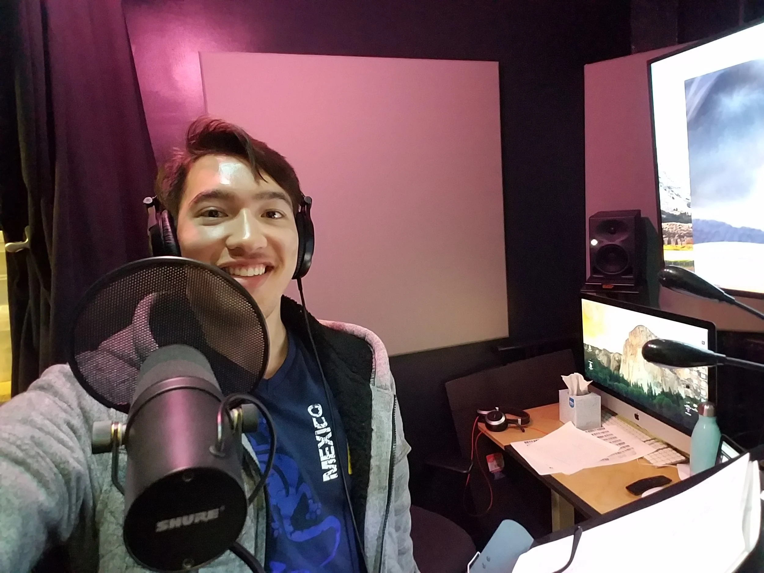 Selfie during the break in the Voice Over session for Perfume