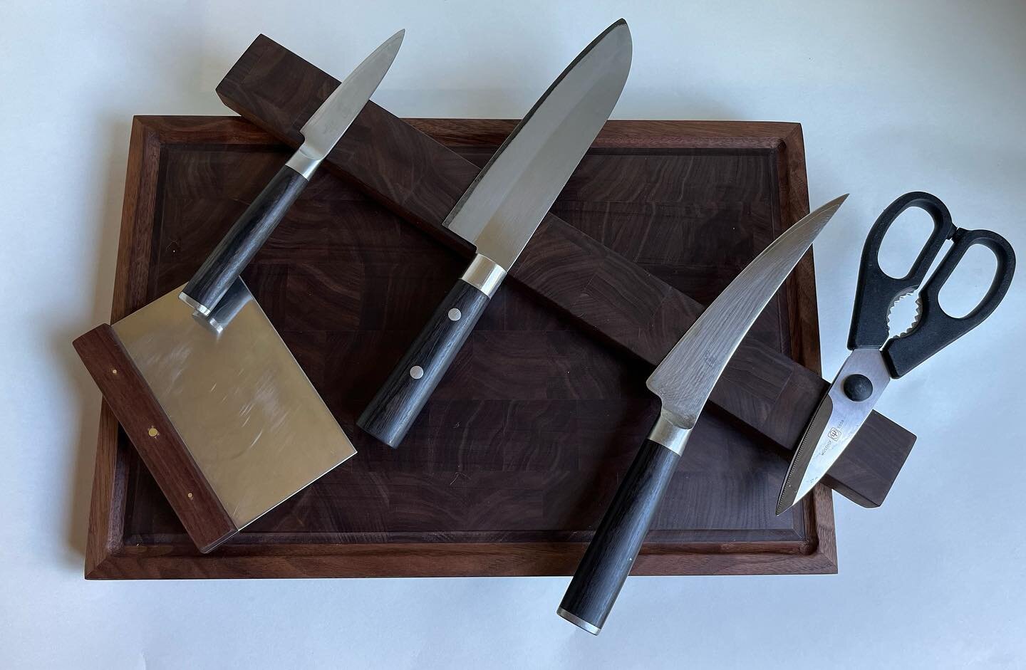 New items for sale on the website! Just got the site back up and am working on refreshing it a bit. New items include end grain cutting boards, dough knives, and knife magnets!