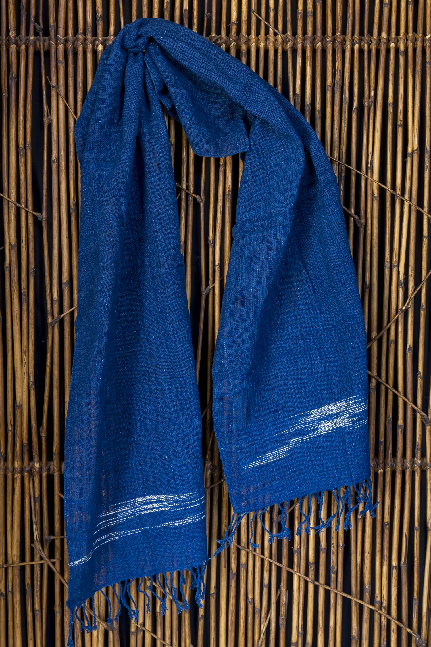 Tai Lue Indigo Ikat Scarf