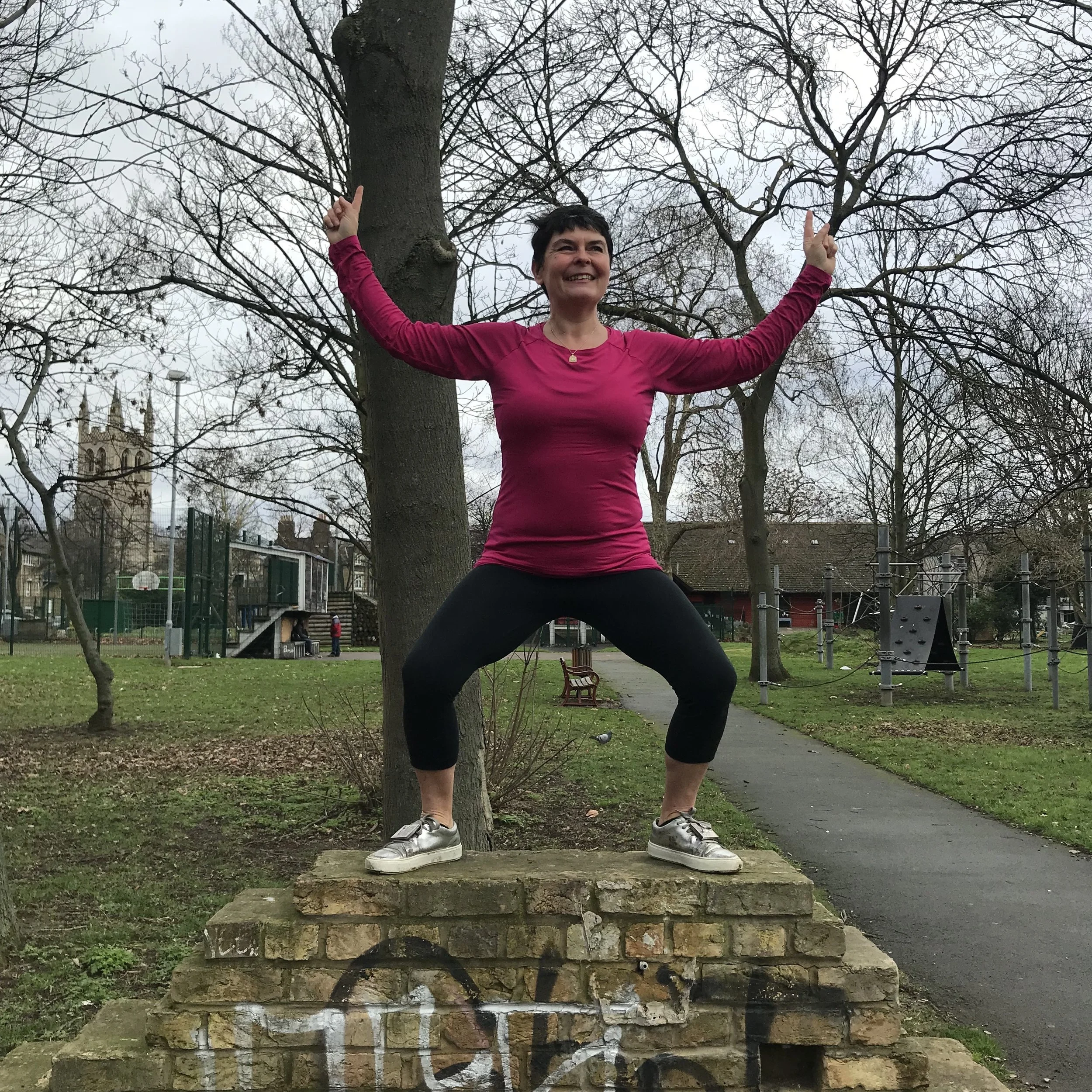 Celebrate your divine feminine with goddess pose, devisana
