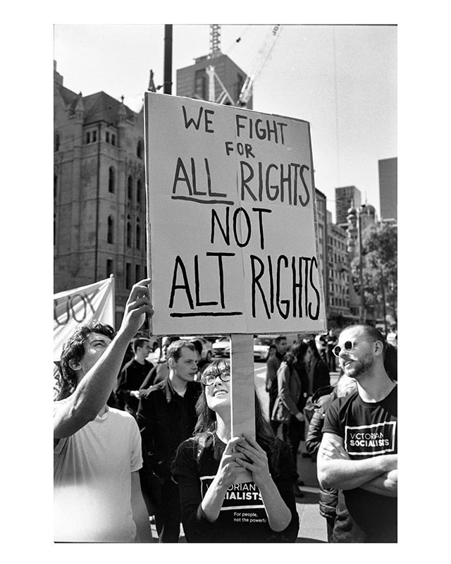 The counter protestors for the march for men rally.

Leica M6-35mm Summircon Delta 100 with a Yellow filter.

#blackandwhite #film #photography #print #captureonepro #35mm #ausfilmshooters #photojournalism #ausphotomag #ilford #redditanalog #leicalos