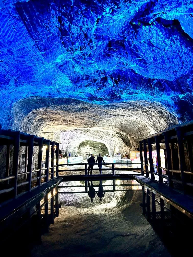 Reflections in salt lake