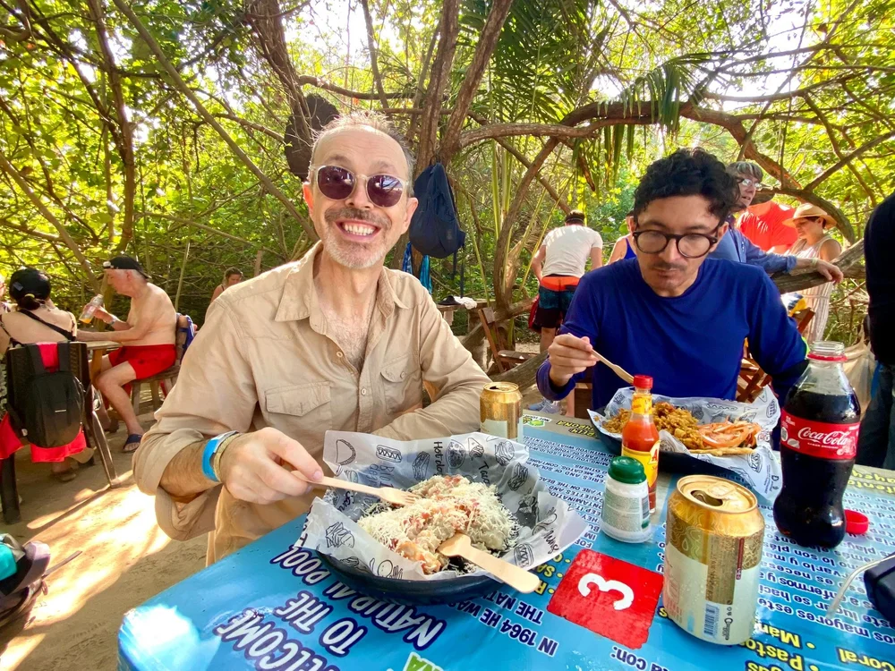 Mashed green bananas
