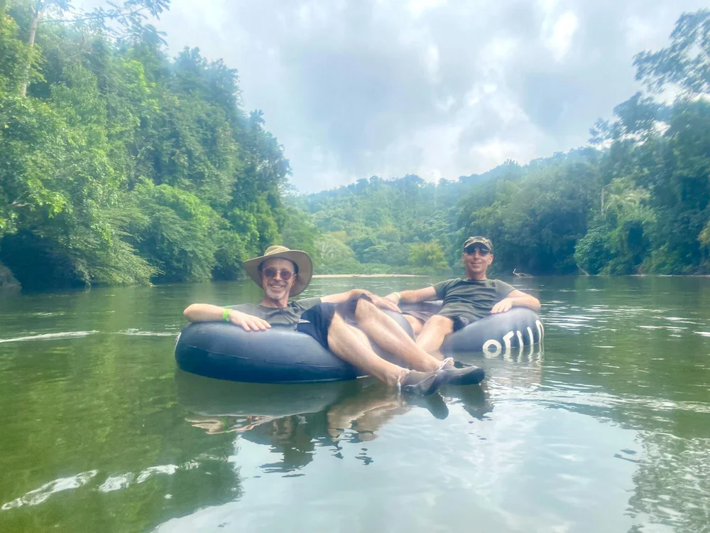 Floating on the river