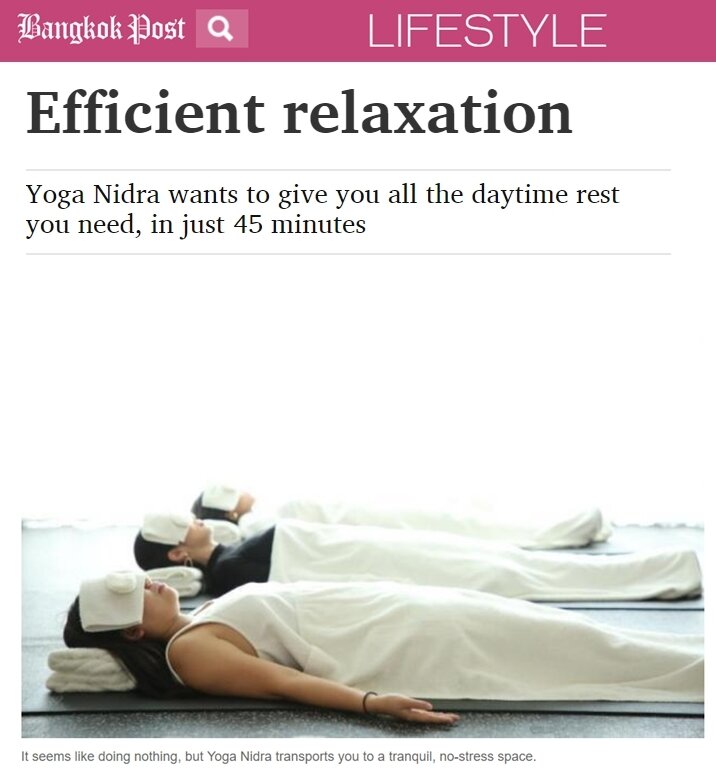 Yoga nidra feature with The Bangkok Post