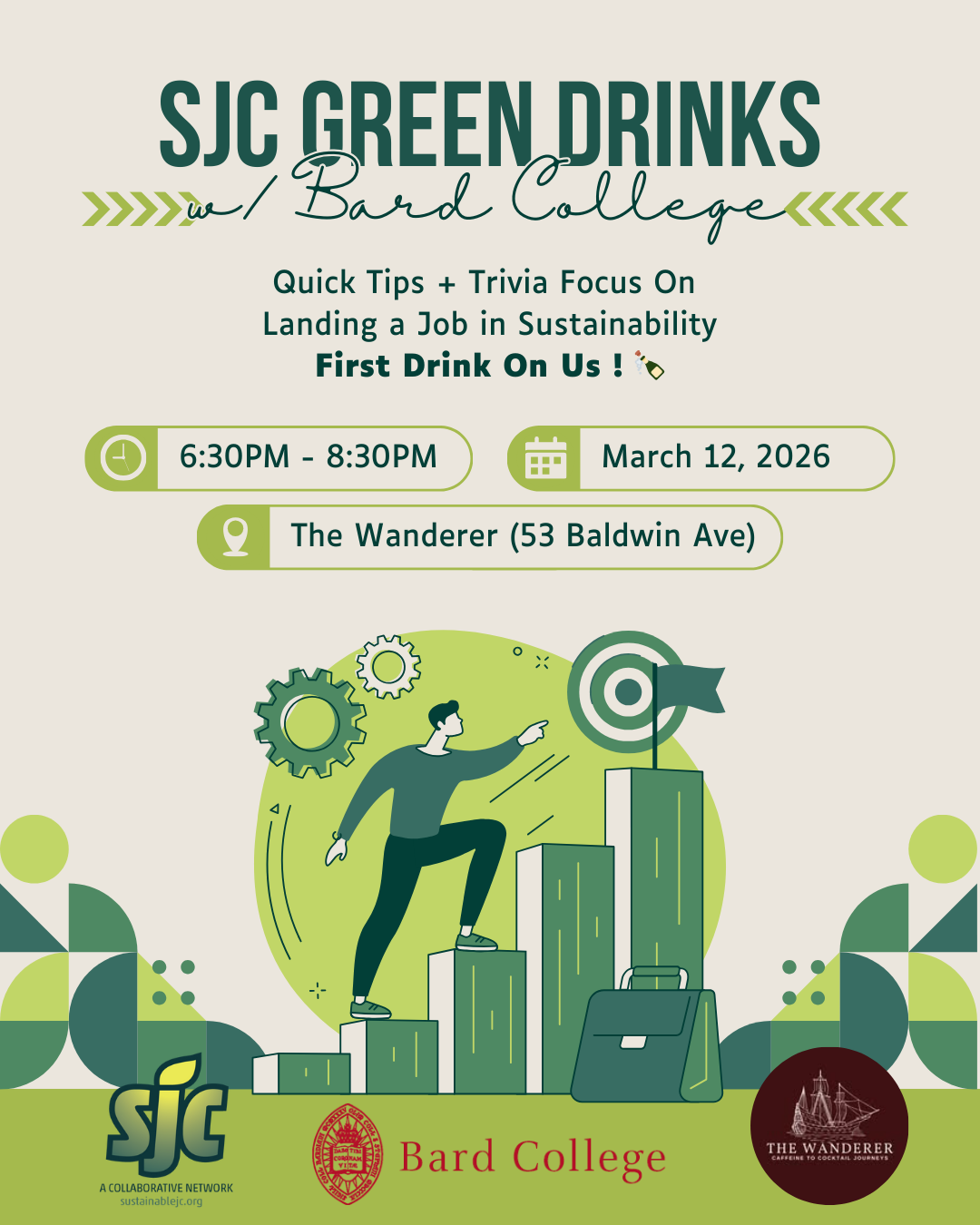 SJC Green Drinks - First Drink on Us !