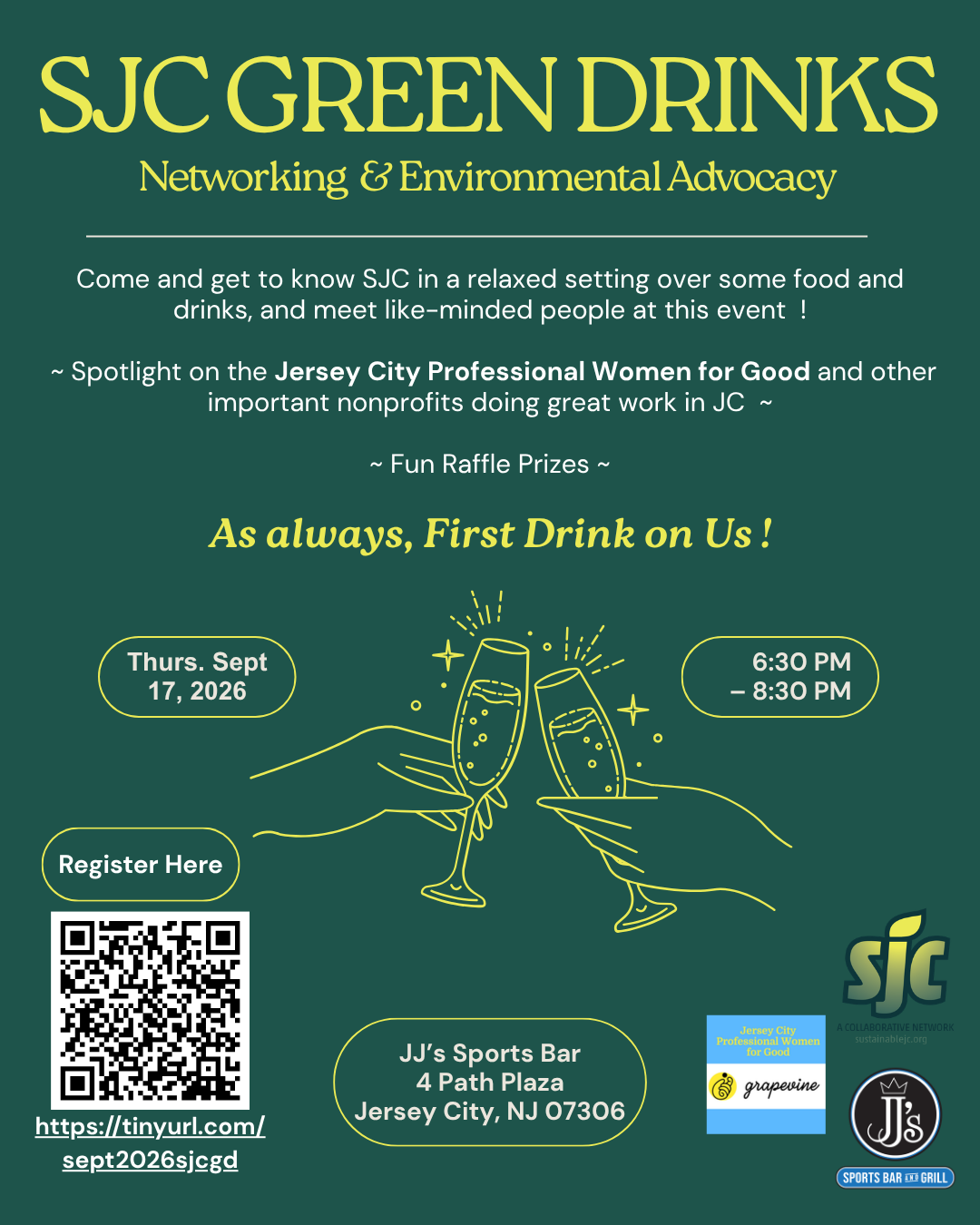 SJC Green Drinks - First Drink on Us !