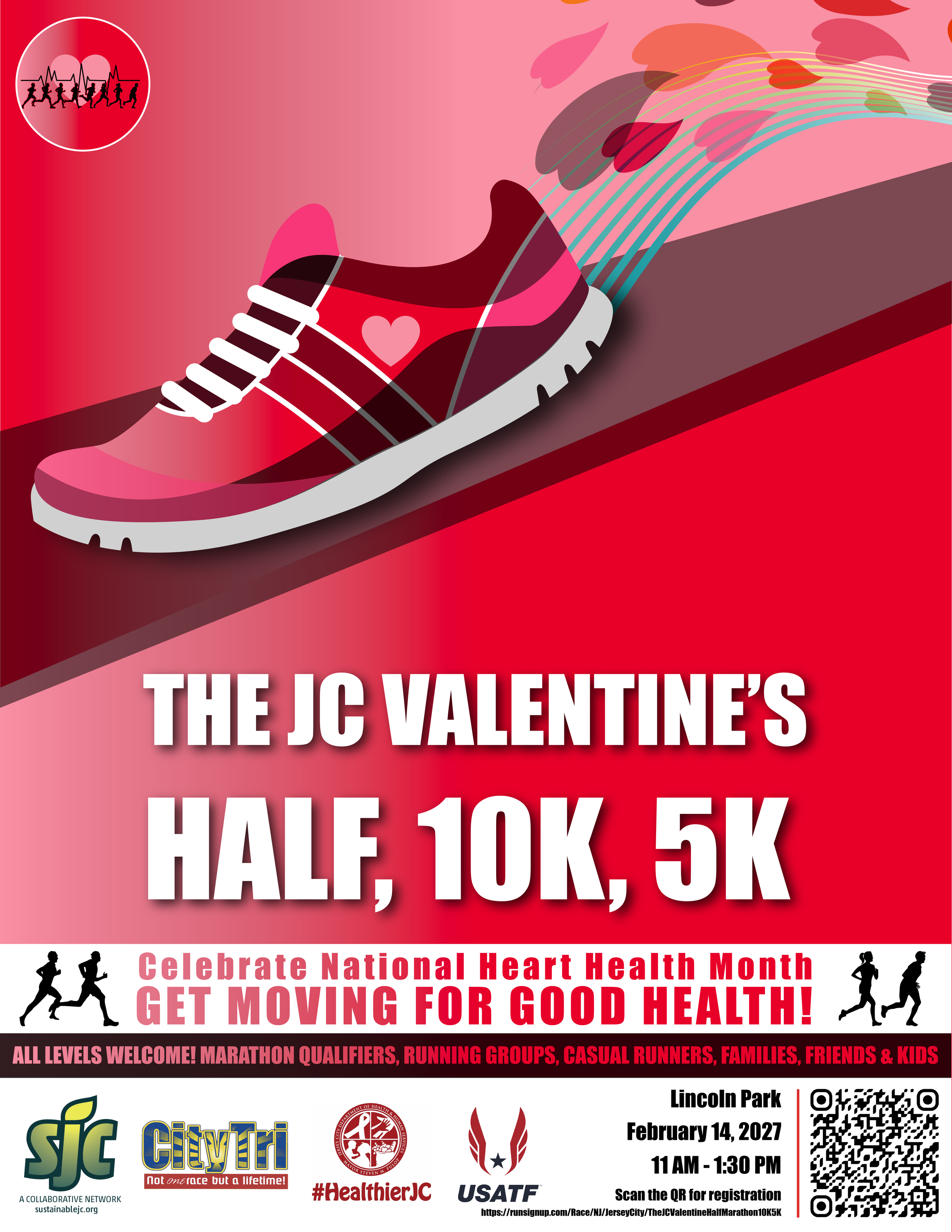 4th Annual 2027 JC Valentine's Half Marathon | 10K | 5K    