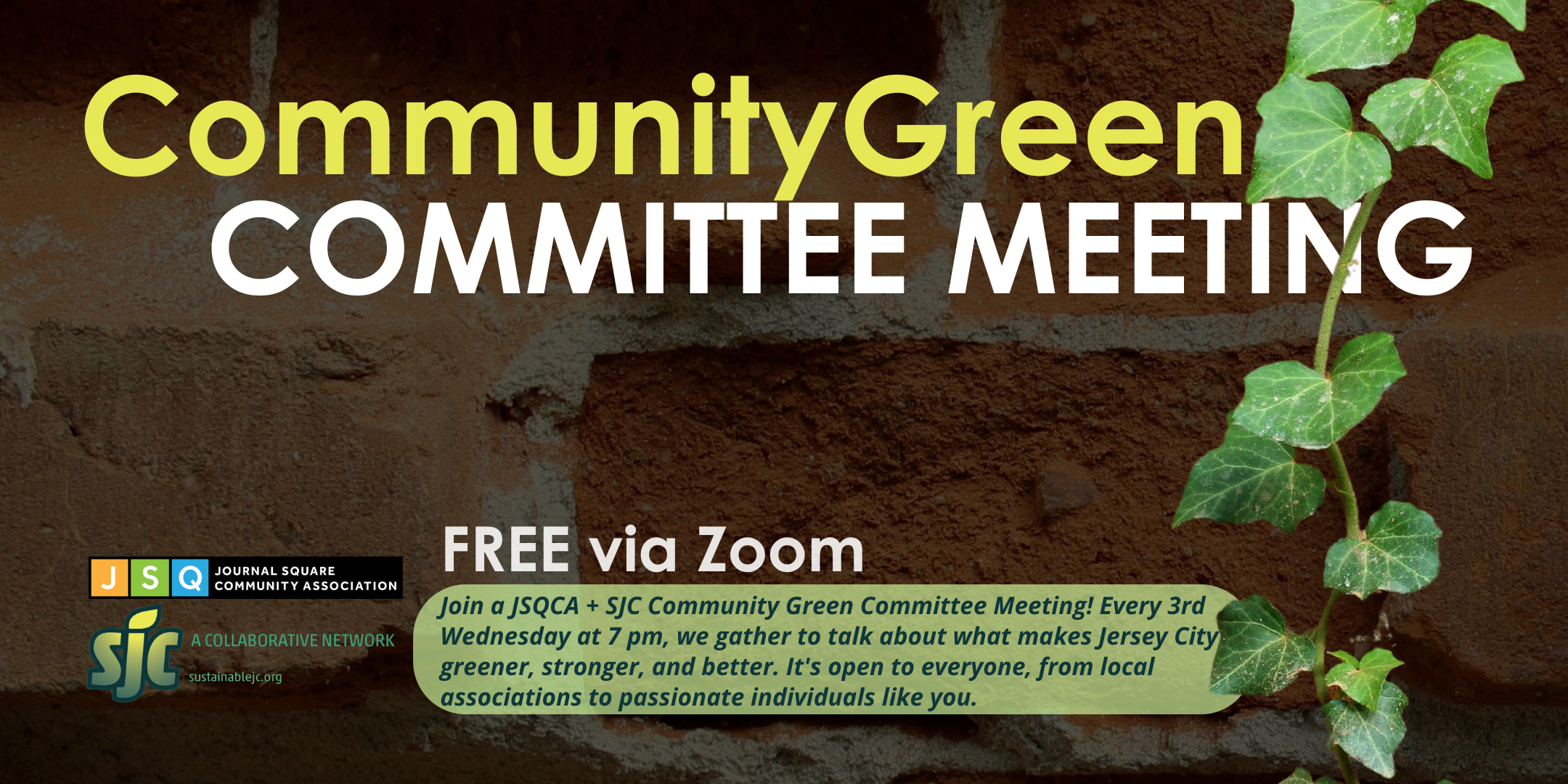 Green Key Committe Community Green Committee Meetings - JSQCA & SJC + Community Partner ...