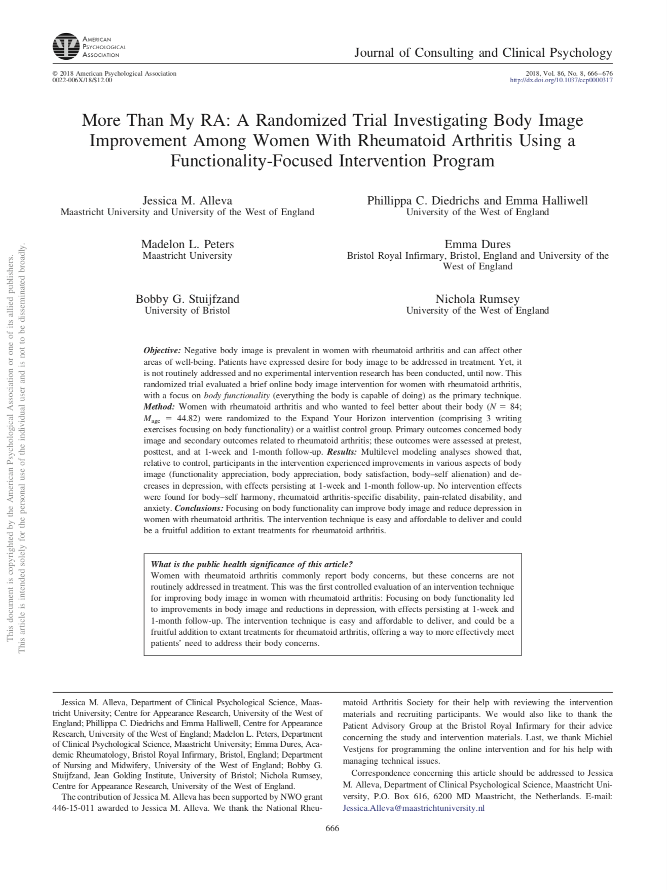 Journal of Consulting & Clinical Psychology