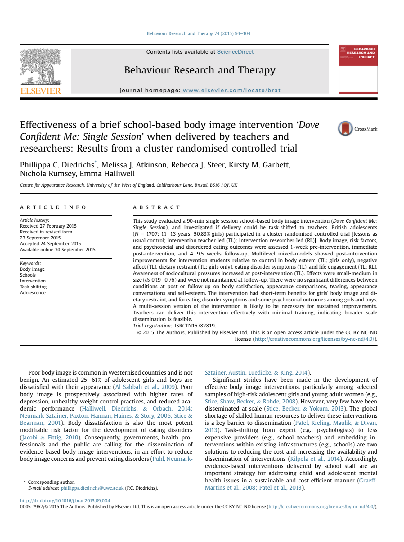 Behaviour Research and Therapy