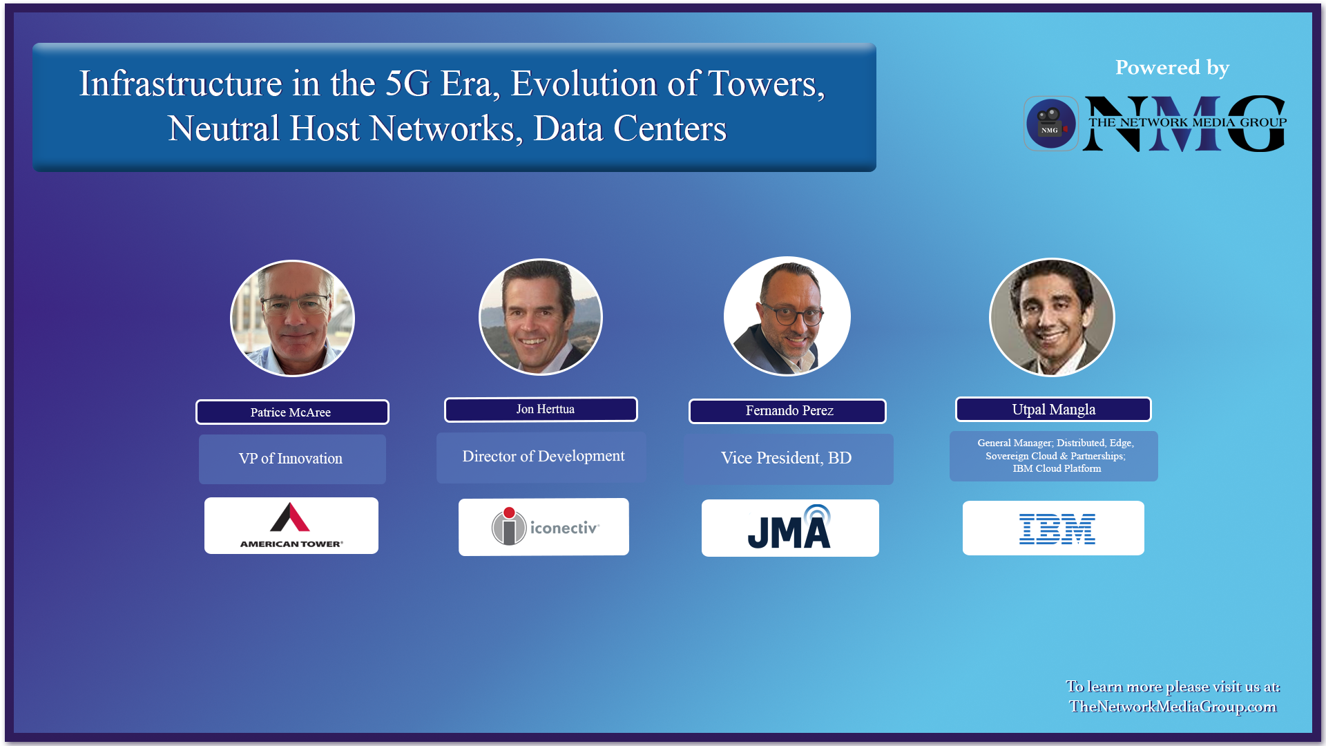On Demand: October 6th - Infrastructure in the 5G Era: Evolution of Towers, Neutral Host Networks &amp; Data Centers and more (Copy)