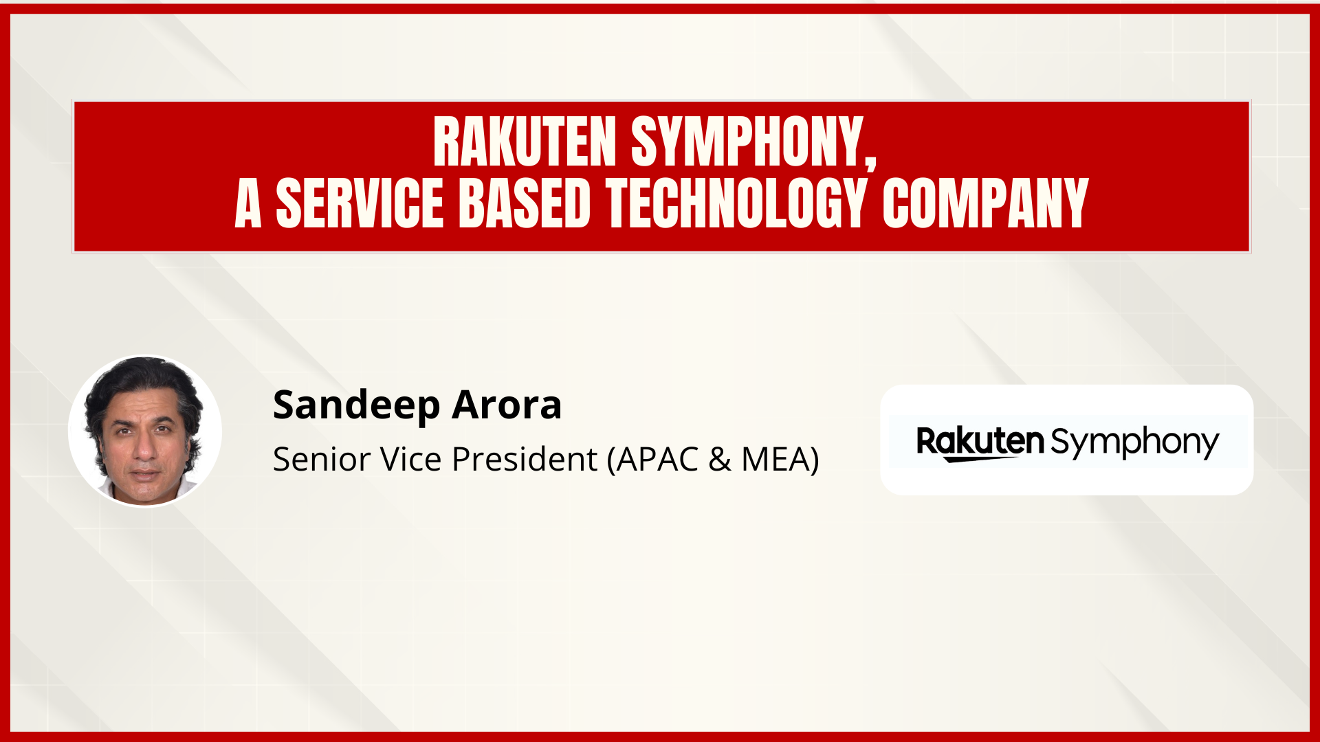 Rakuten Symphony,  a Service Based Technology Company