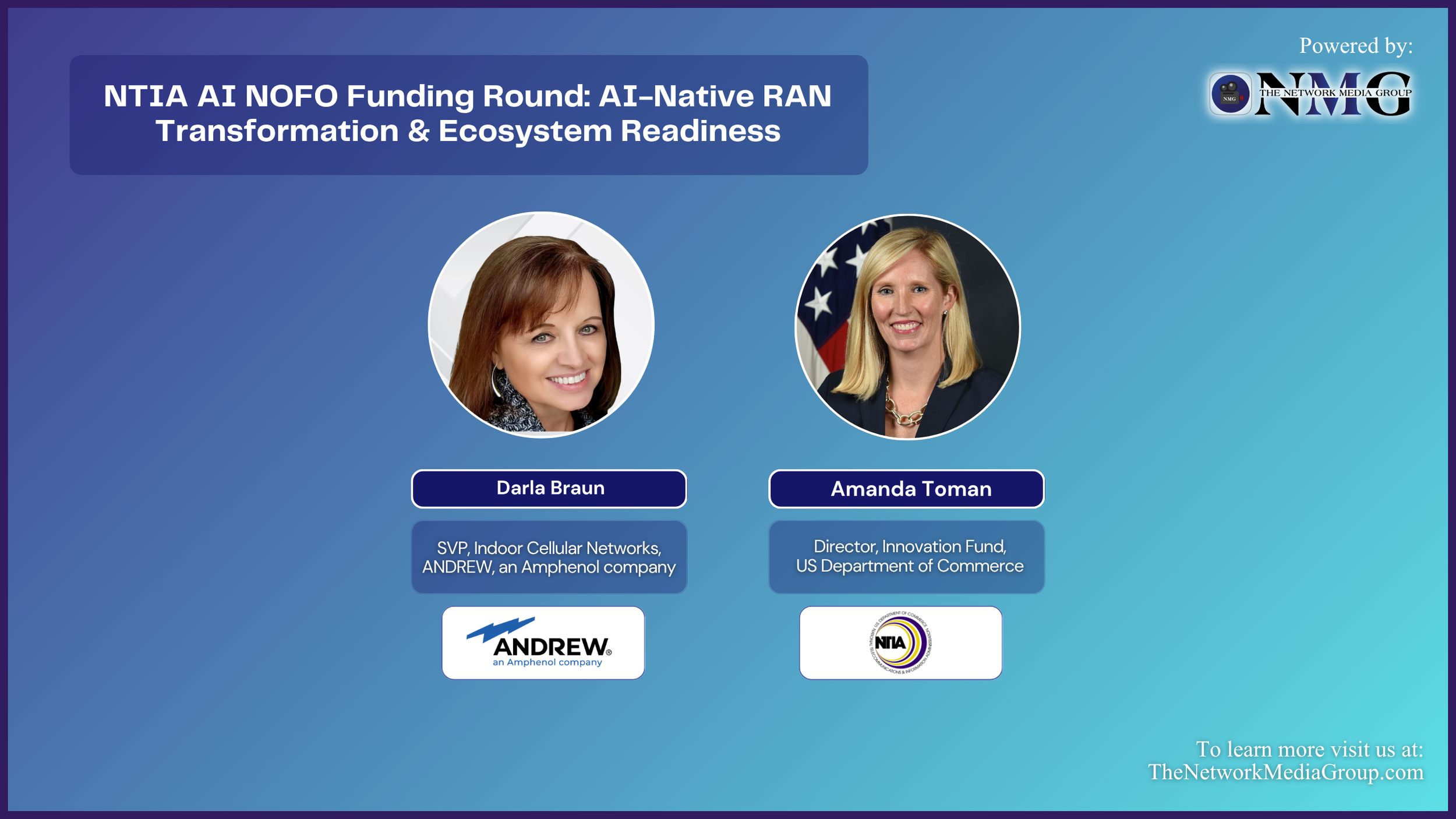 NTIA AI NOFO Funding Round: AI-Native RAN Transformation &amp; Ecosystem Readiness
