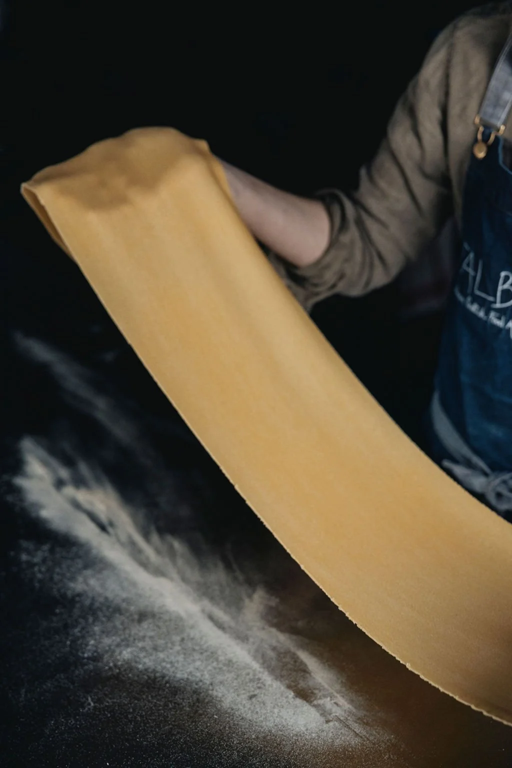 Bespoke Italian pasta prepared by a private chef at a private dining experience in Perthshire