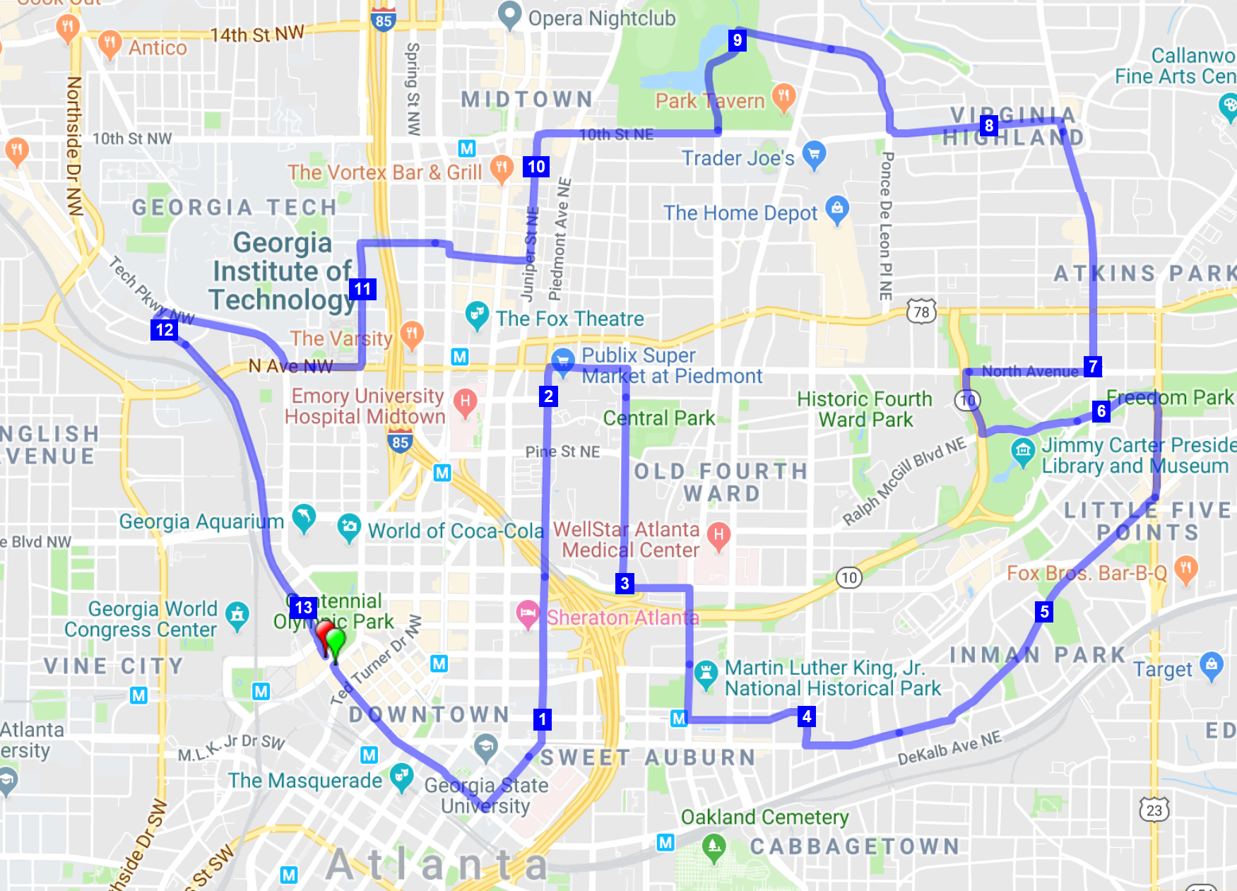 Course map provided by race website.