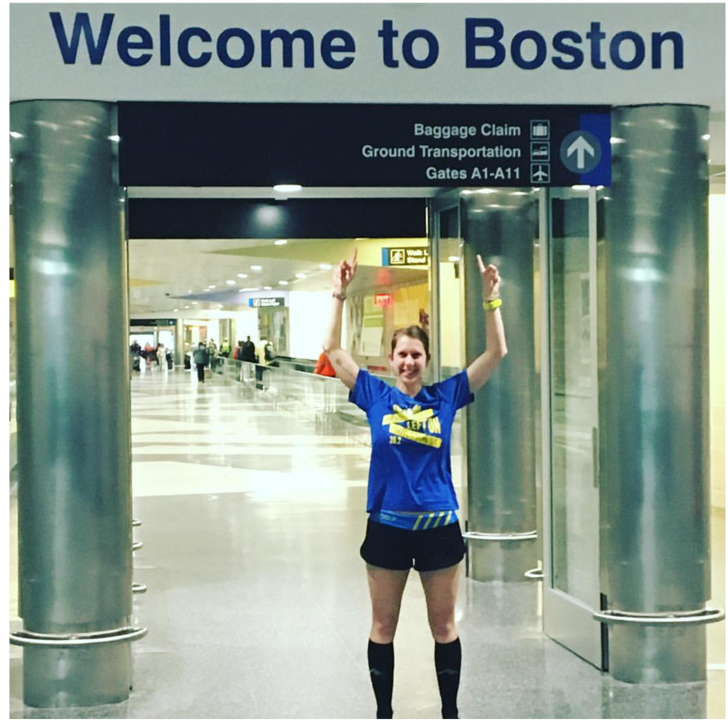 Boston gear and compression socks… gotta fly in style!