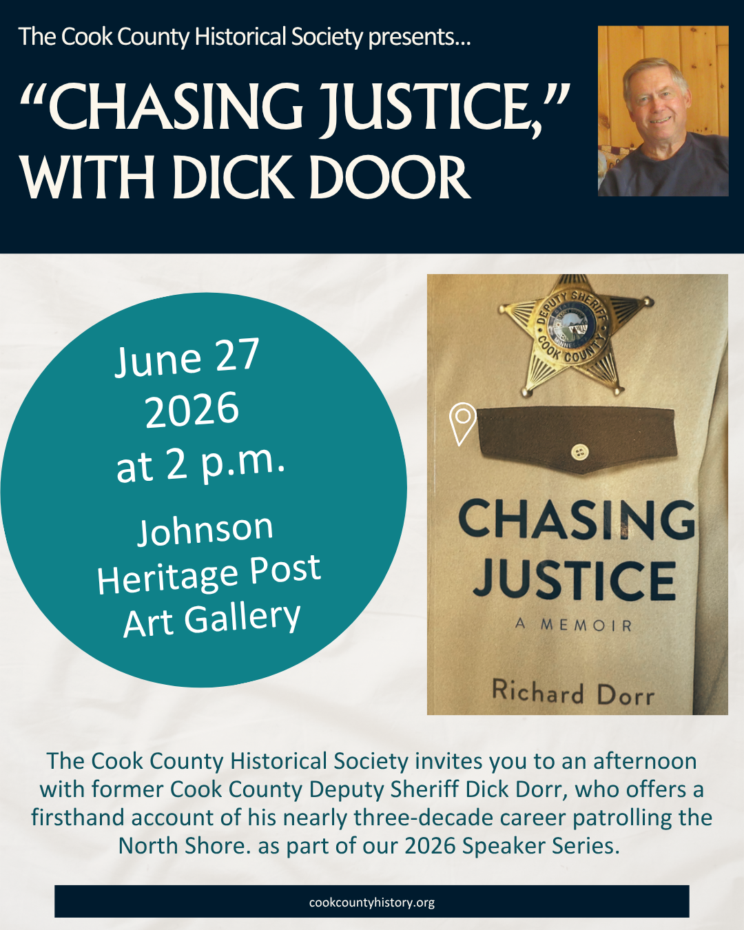 2026 Speaker Series featuring Dick Dorr: "Chasing Justice"