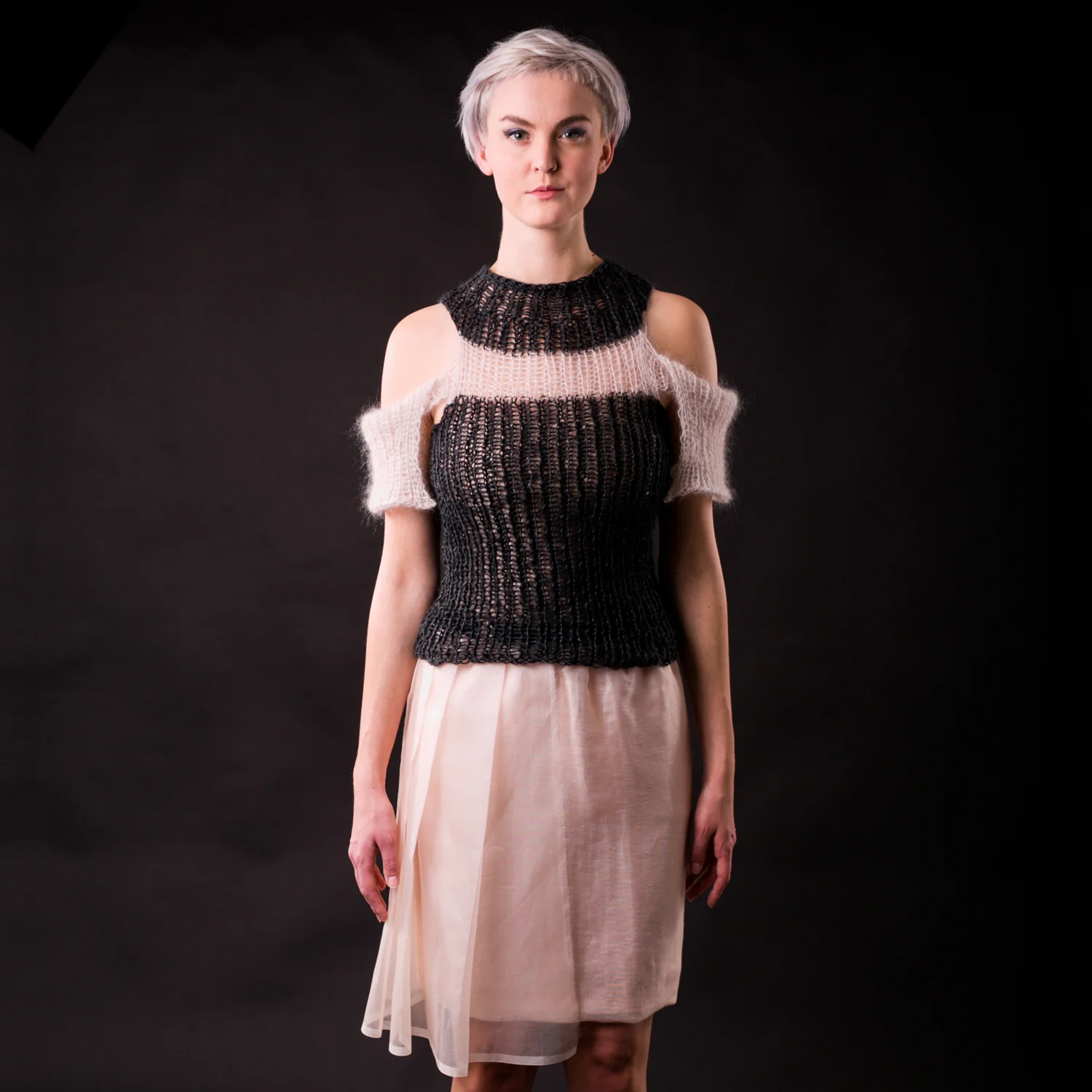 Claire Andrew SS16 L16 F Layered Skirt with Contrasting Waist.jpg