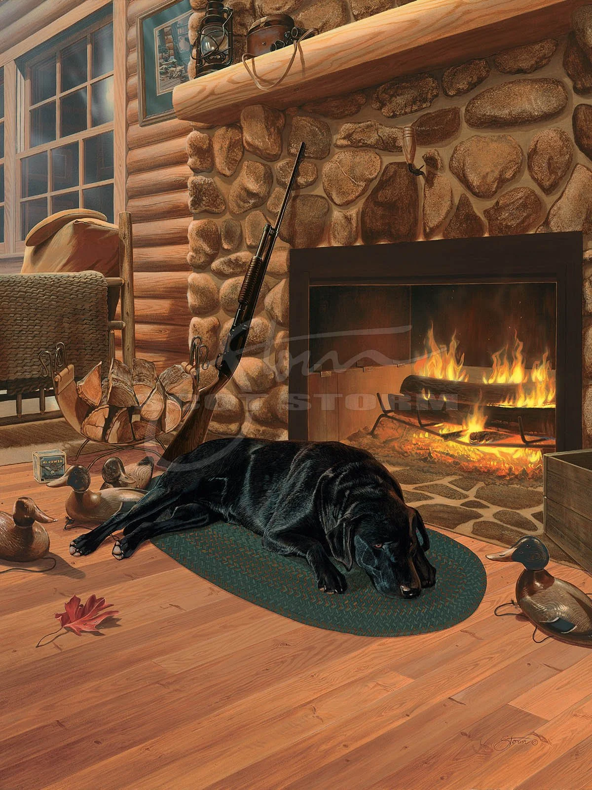 Days End+black+lab+labrador+hunting+decoy+Scot Storm+waterfowl+wildlife+art+prints+original+painting+duck+ducks unlimited+delta waterfowl.jpg