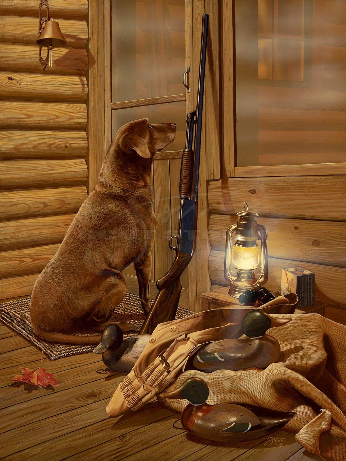 Opening Day+chocolate+lab+labrador+sporting+dog+hunting+mason+decoy+Scot Storm+waterfowl+wildlife+art+prints+original+painting+duck+ducks unlimited+delta waterfowl.jpg