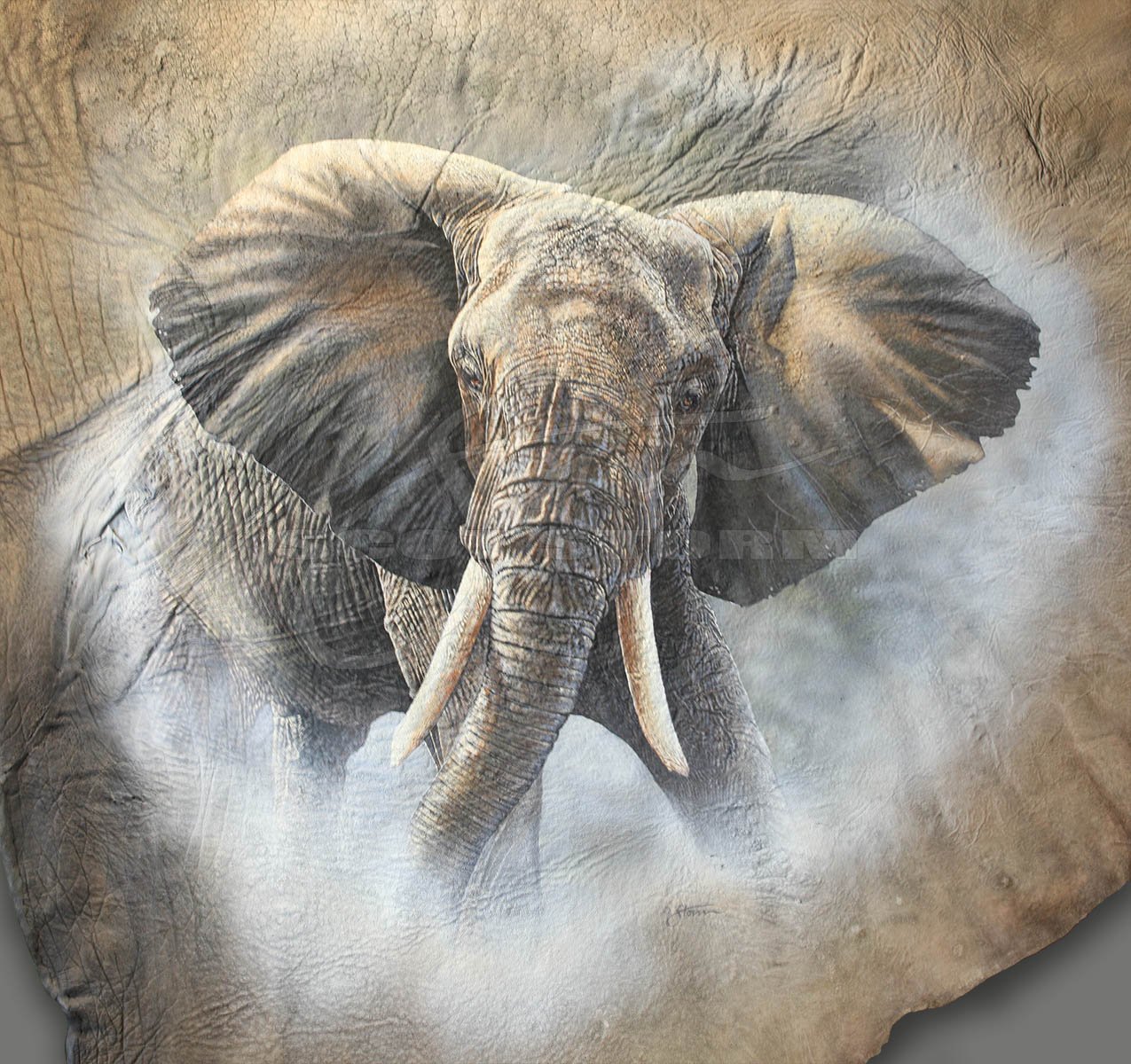 Elephant ear+elephant+african+safari+Scot Storm+wildlife+art+prints+original+painting.jpg