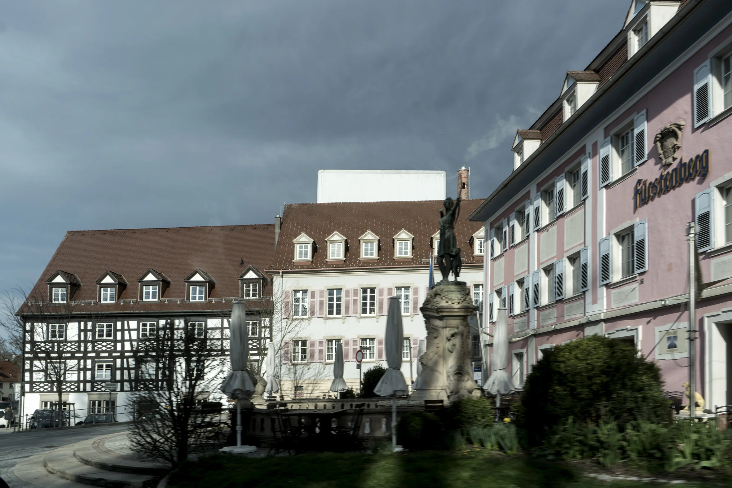 Donaueschingen : the brewery, proudly sporting the name of the former princely family...