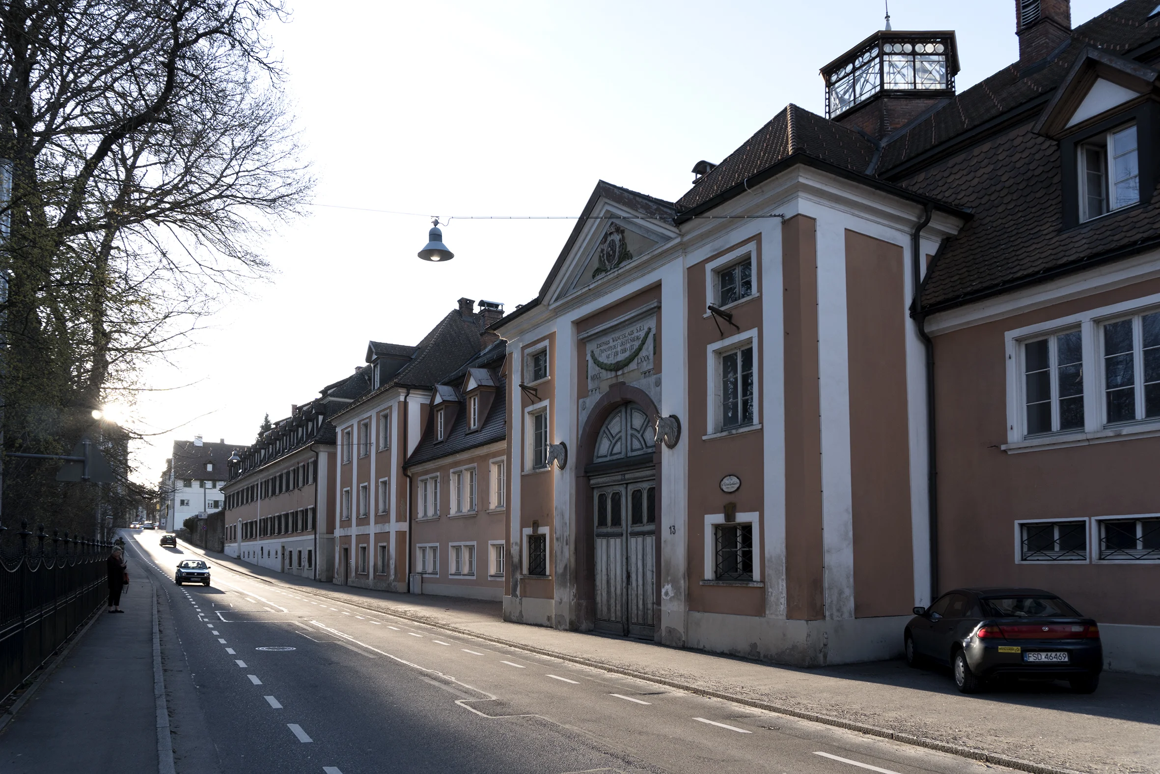 The old Carousel or riding-arena at the edge of the castle's park.