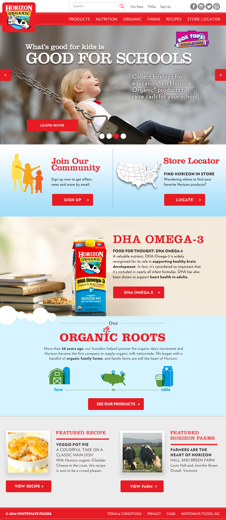 Horizon Organic Website Relaunch