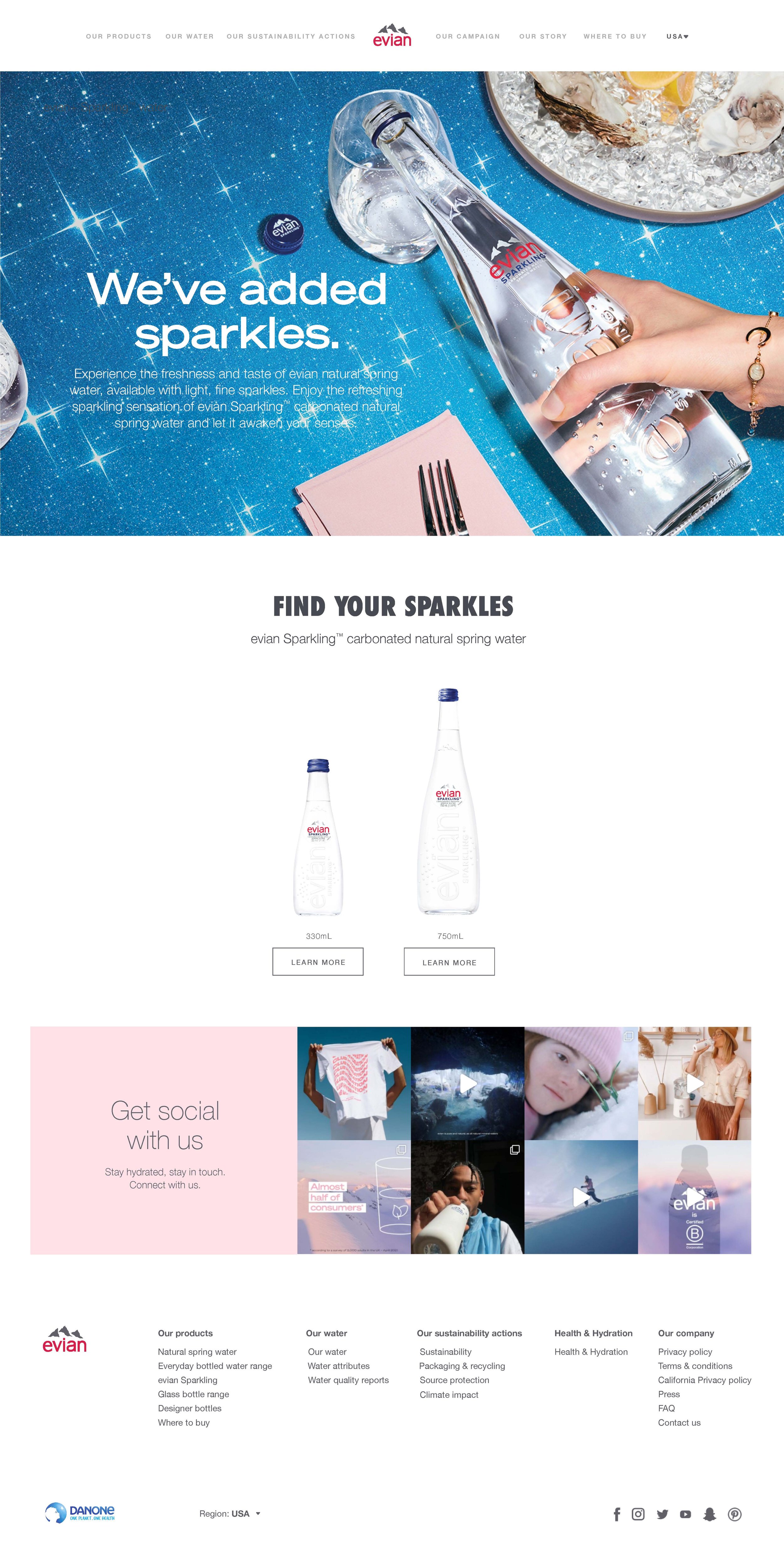 Evian Sparkling Landing Page.jpg