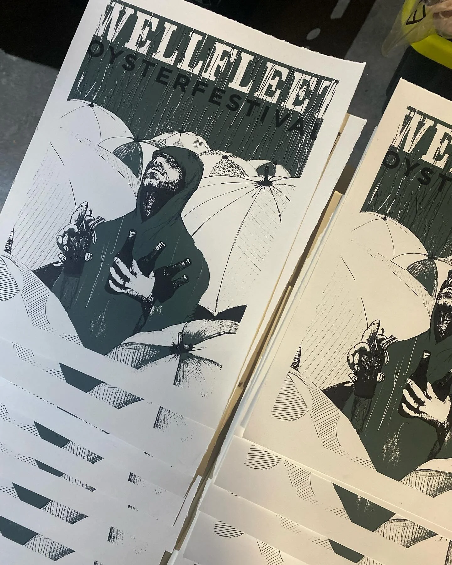 New run of screen printed posters available @thefryingpangallery #wellfleetoysterfest