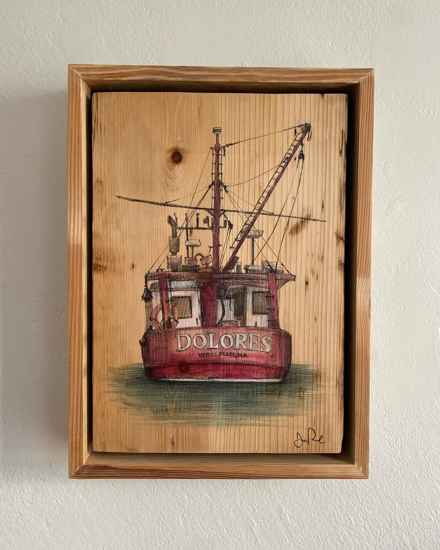 Old fishing boats are never the same. They age, break, rust, and are repaired. They choose function over everything and they're beautiful. #inktober #illustration #reclaimedwood #capecod