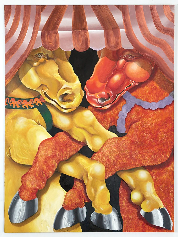 Sisters (Opening Night), 36 x 48 inches, oil on canvas