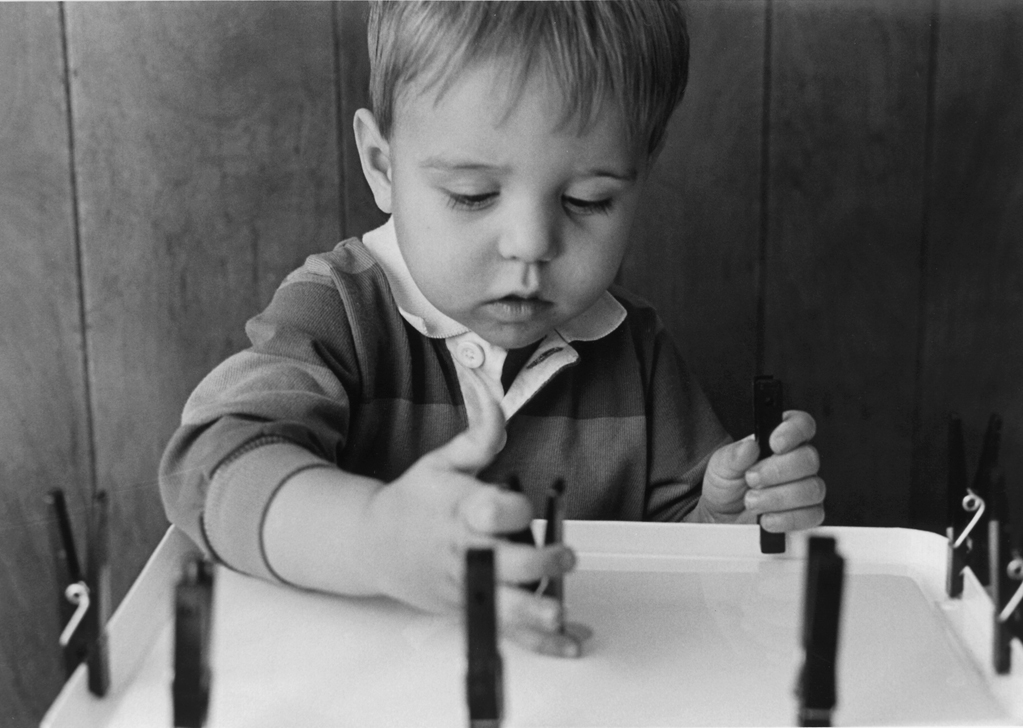 Young boy works on Task 11