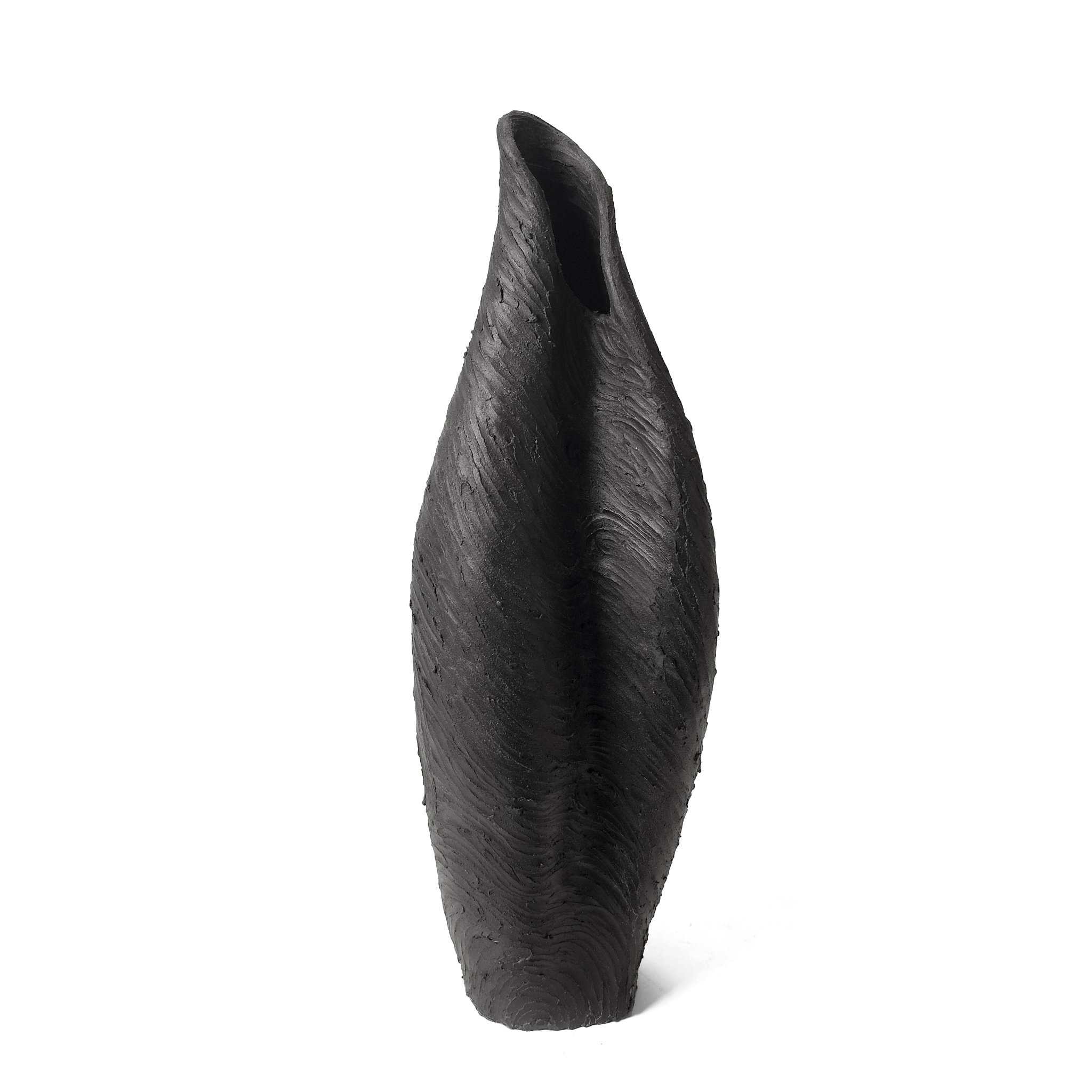 black texture vase