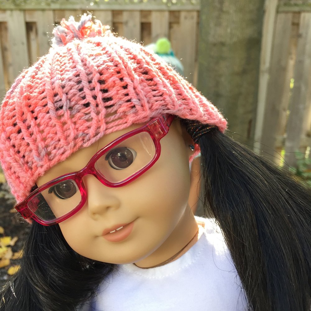 doll & me hat knitting pattern - she knits & purls