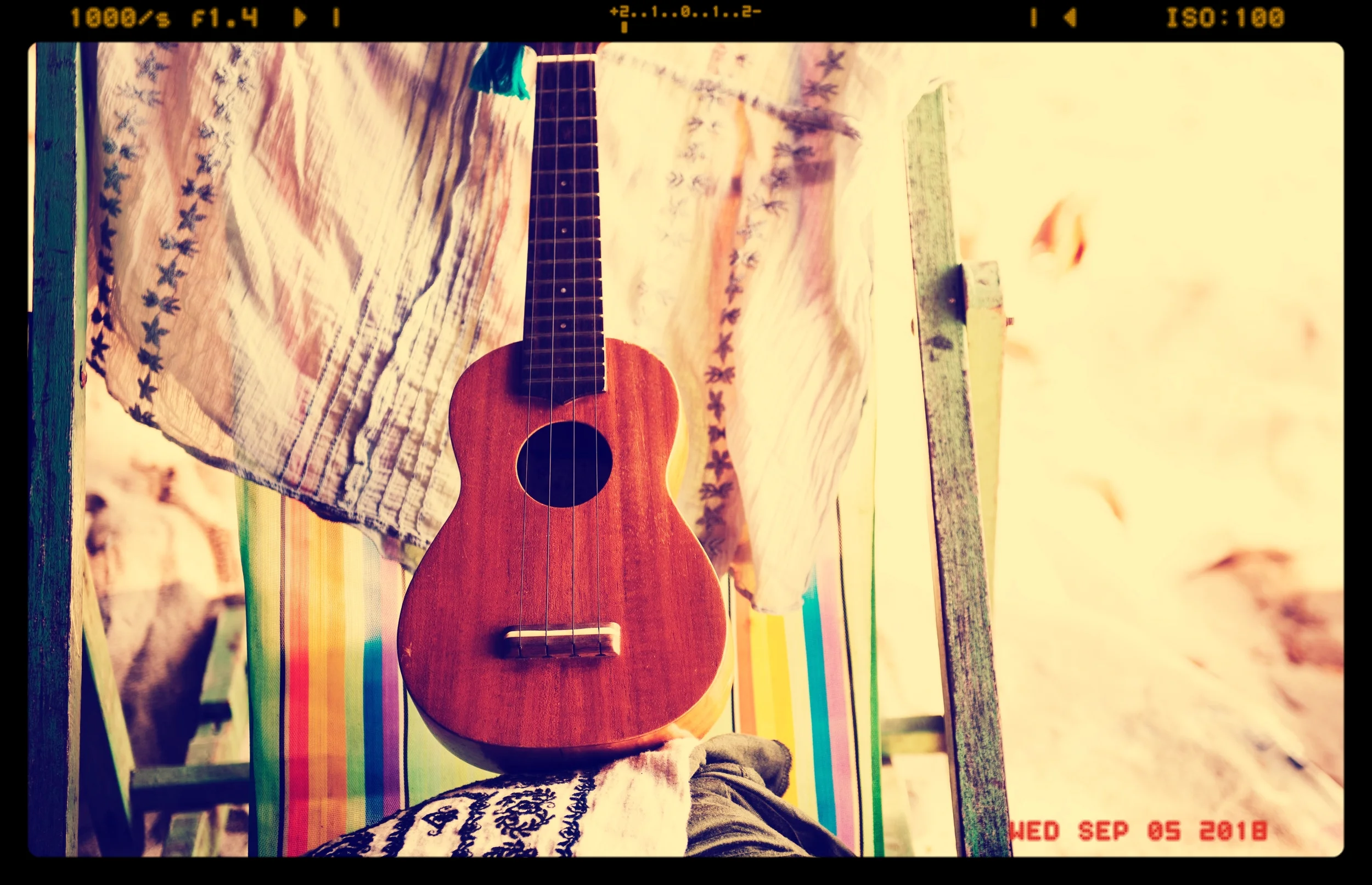 Acoustic Guitar on Chair
