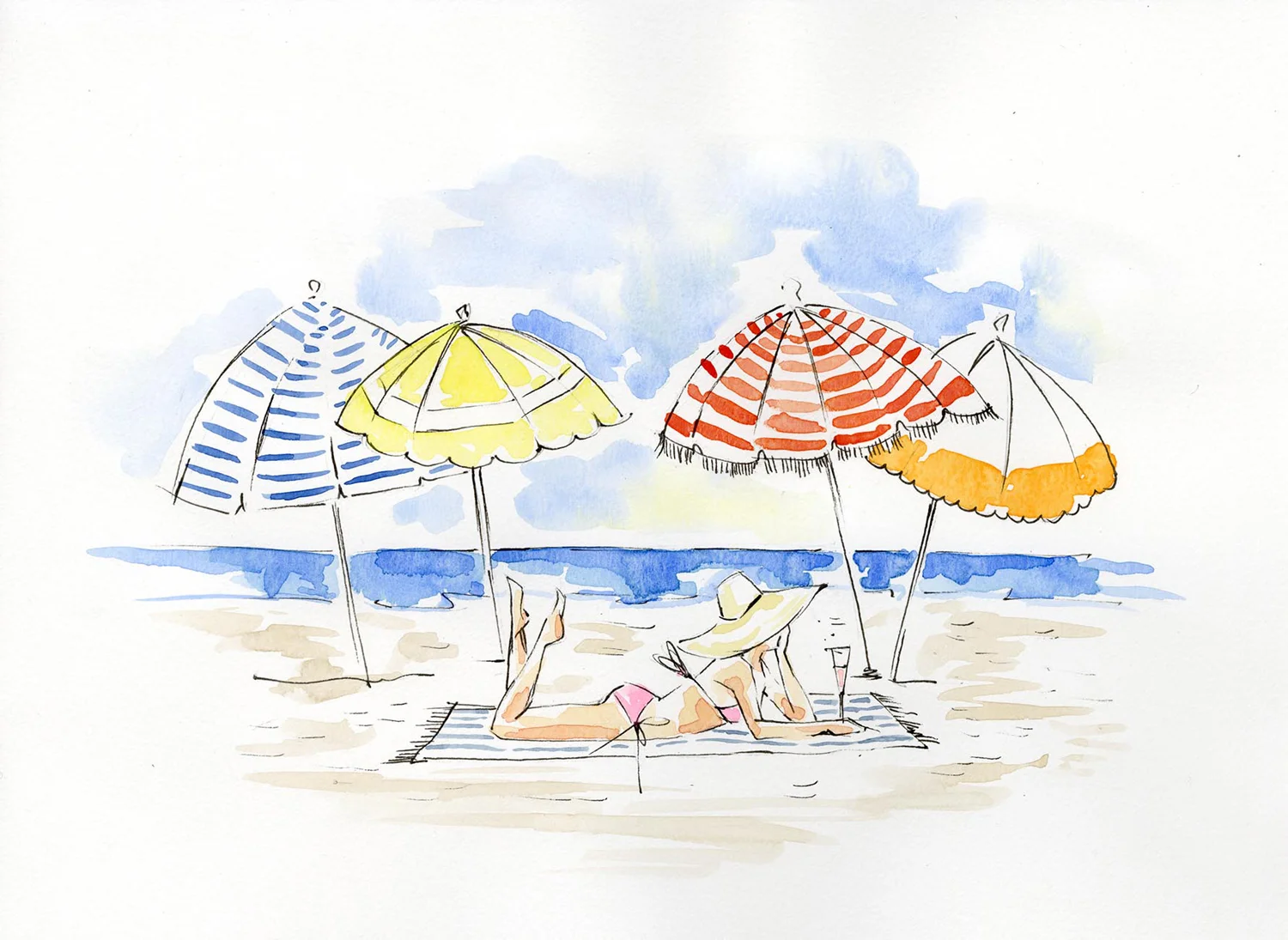 The work of artist Hillary Bott Sorrentino. Fashion. Illustration. Surface design.