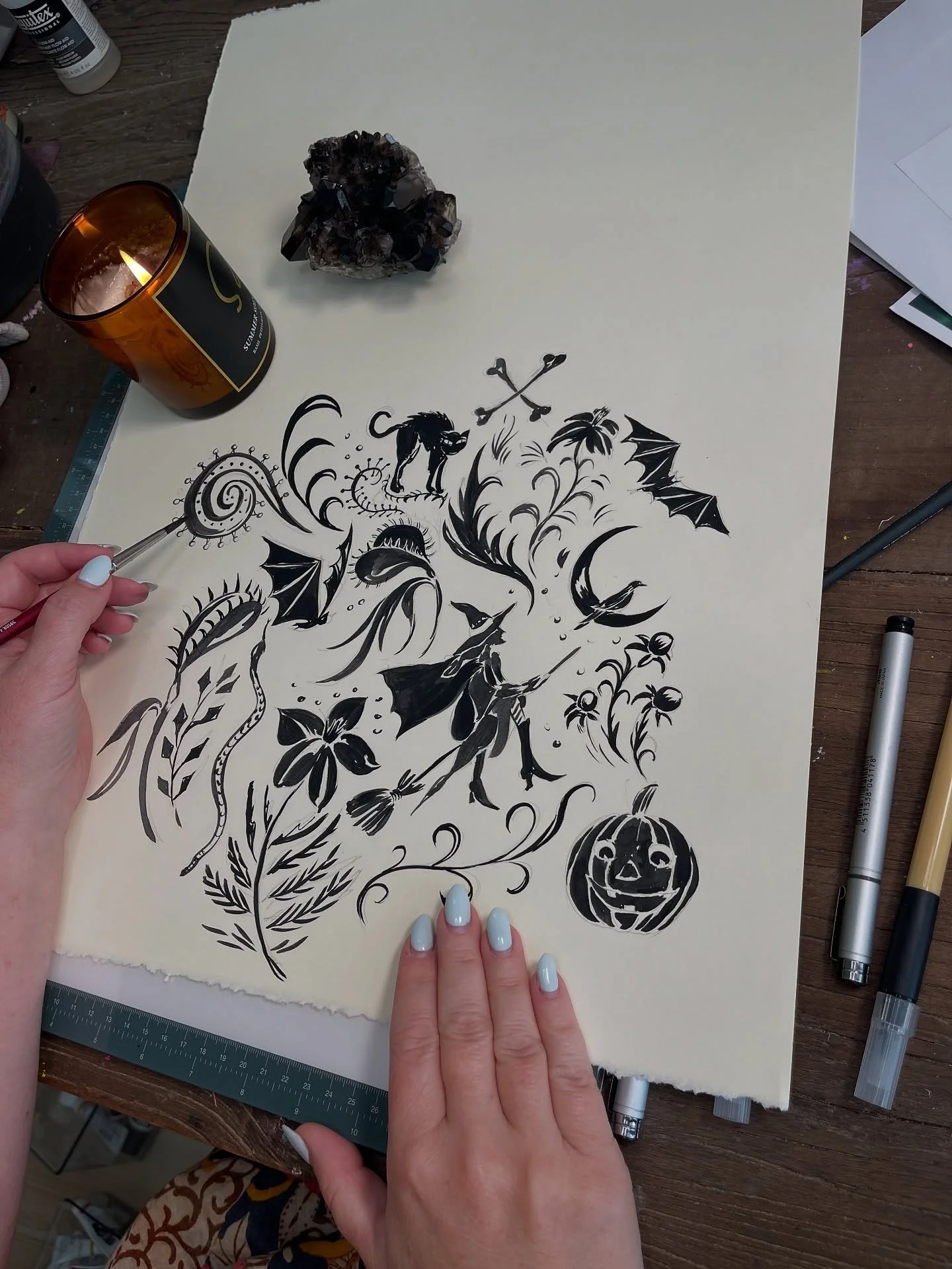 It is kind of magical, no?

How a painting becomes fabric- and also that apron 😱
Custom painted artwork for Sur La Table 🧙&zwj;♀️💜

#surlatable #magicalhome #halloween #seasonofthewitch #witchlove #practicalmagic