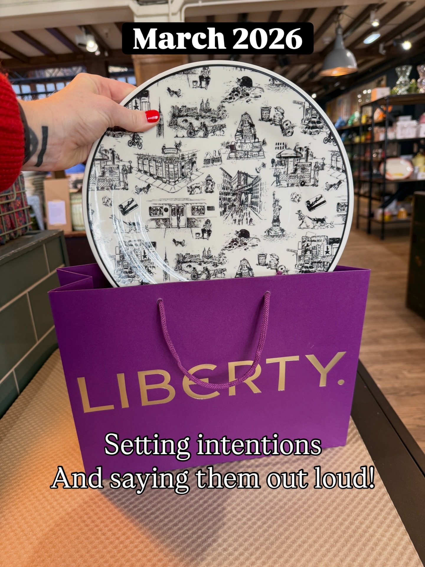 Let&rsquo;s time travel!
Think about your dreams and why not send it out as a wish.  Pinch me - my incredible friends @fishseddy are doing a pop up @libertylondon and my toile dinnerware is being sold there!! Bucket list!!