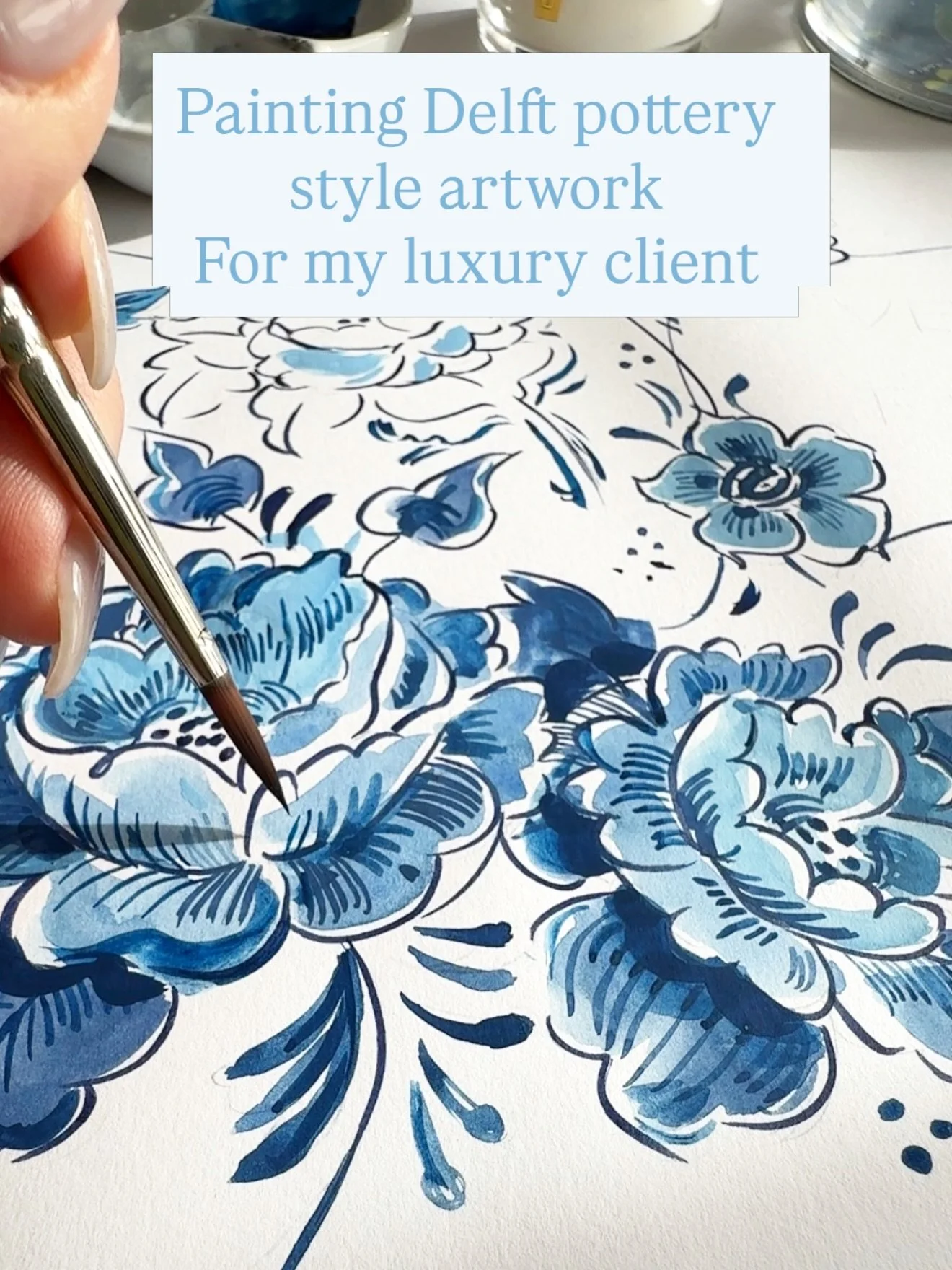 My artistic approach: how I created this technique and aesthetic. Honored to have done this Mother&rsquo;s Day commission for @venusetfleur, perfect fit for my art. 💙