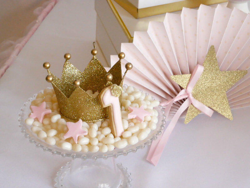 Adorable Princess party idea in pink and gold, First birthday, Girl party