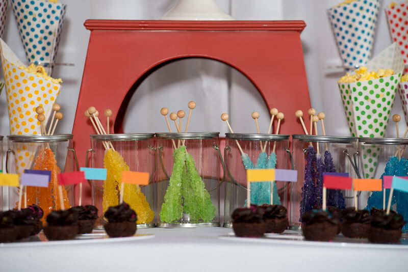 Fun rock candy and yummy desserts
