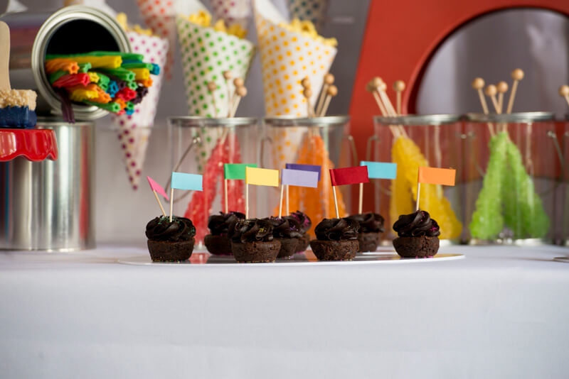 Colorful dessert table