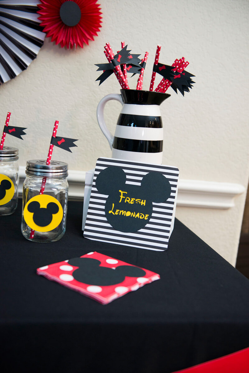 Drink station printouts, Mickey Mouse
